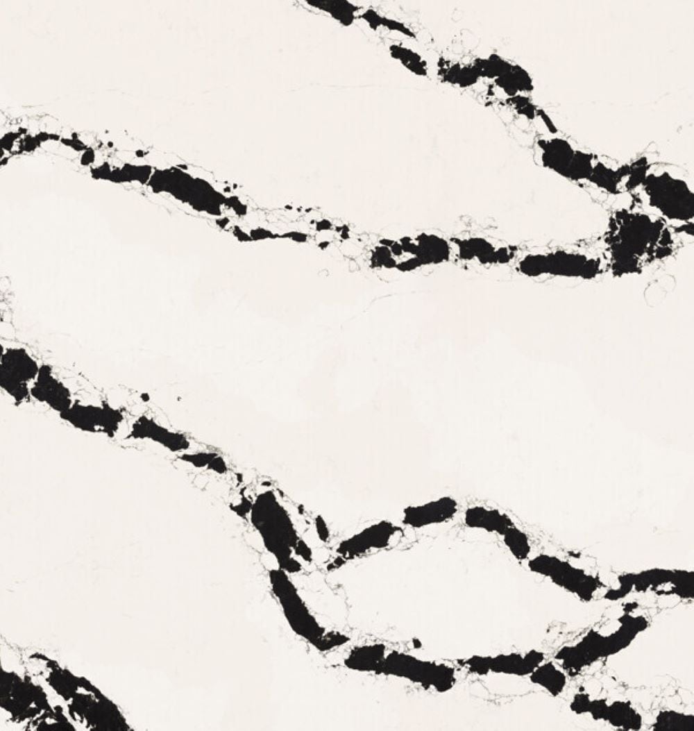 Caesarstone 5118  Calacatta Scoria Quartz White Kitchen Countertop SAMPLE ( 2-in x 4-in )