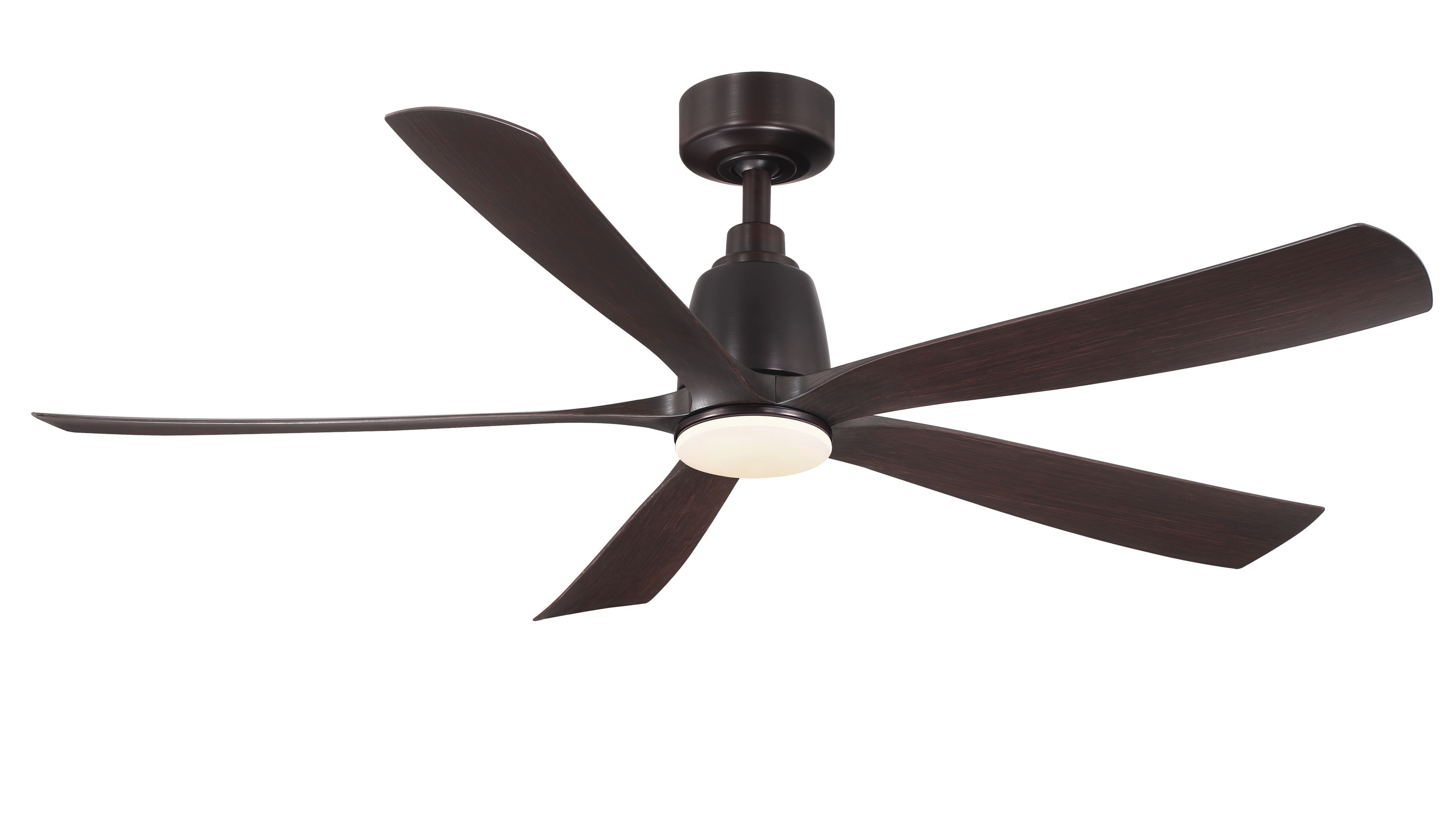 Fanimation Kute5 52-in Brushed Nickel Color-changing Integrated LED Indoor/Outdoor Smart Ceiling Fan with Light and Remote (5-Blade) FPD5534BN-LK Sansujyuku sansujyuku.com