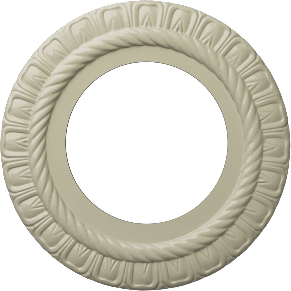 Ekena Millwork CM10CLCYF Claremont 10.625-in W x 10.625-in L Painted Clear Yellow Polyurethane Whole Ceiling Medallion