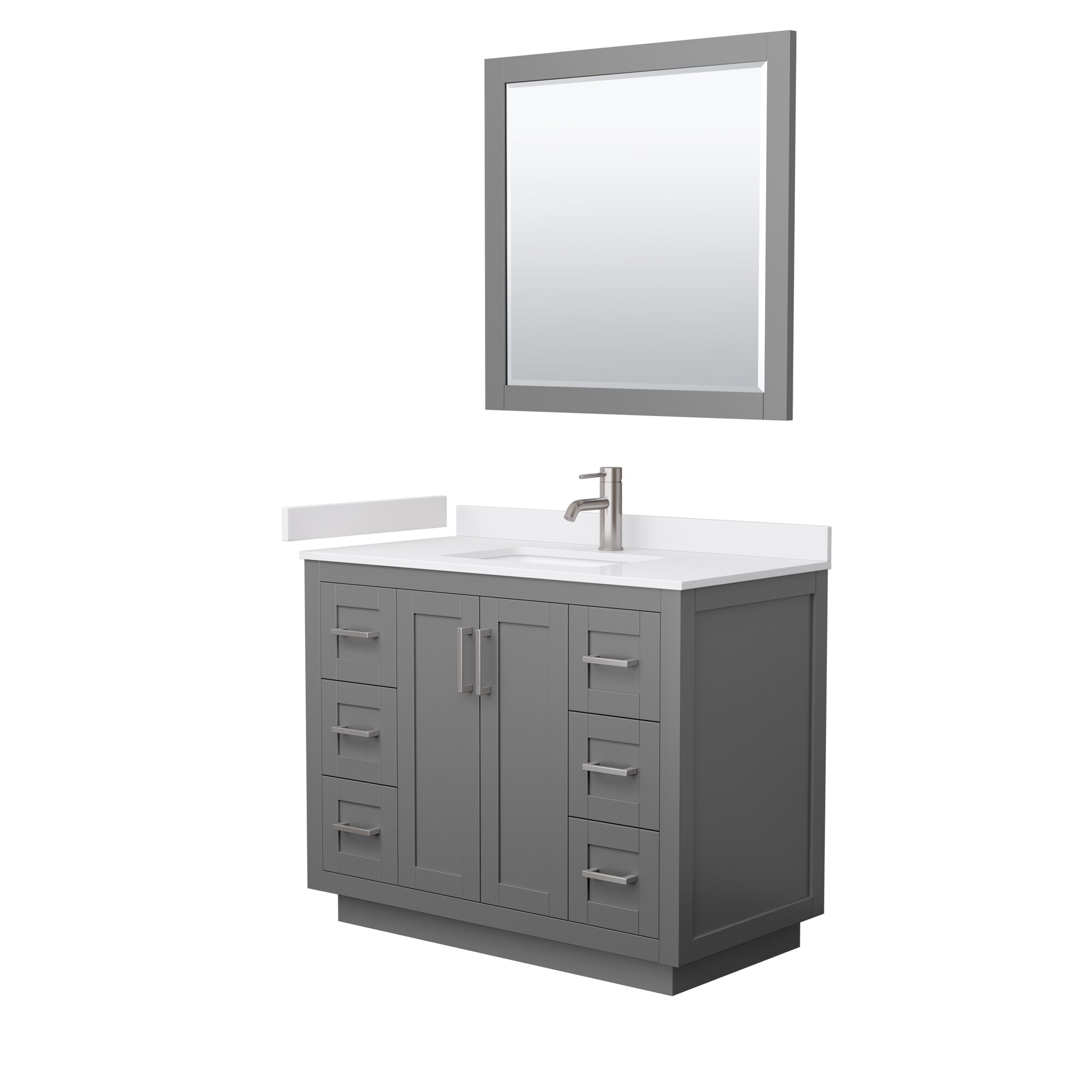 Wyndham Collection WCF292942SKGWCUNSM34 Bath-Vanity-Combo - View #2