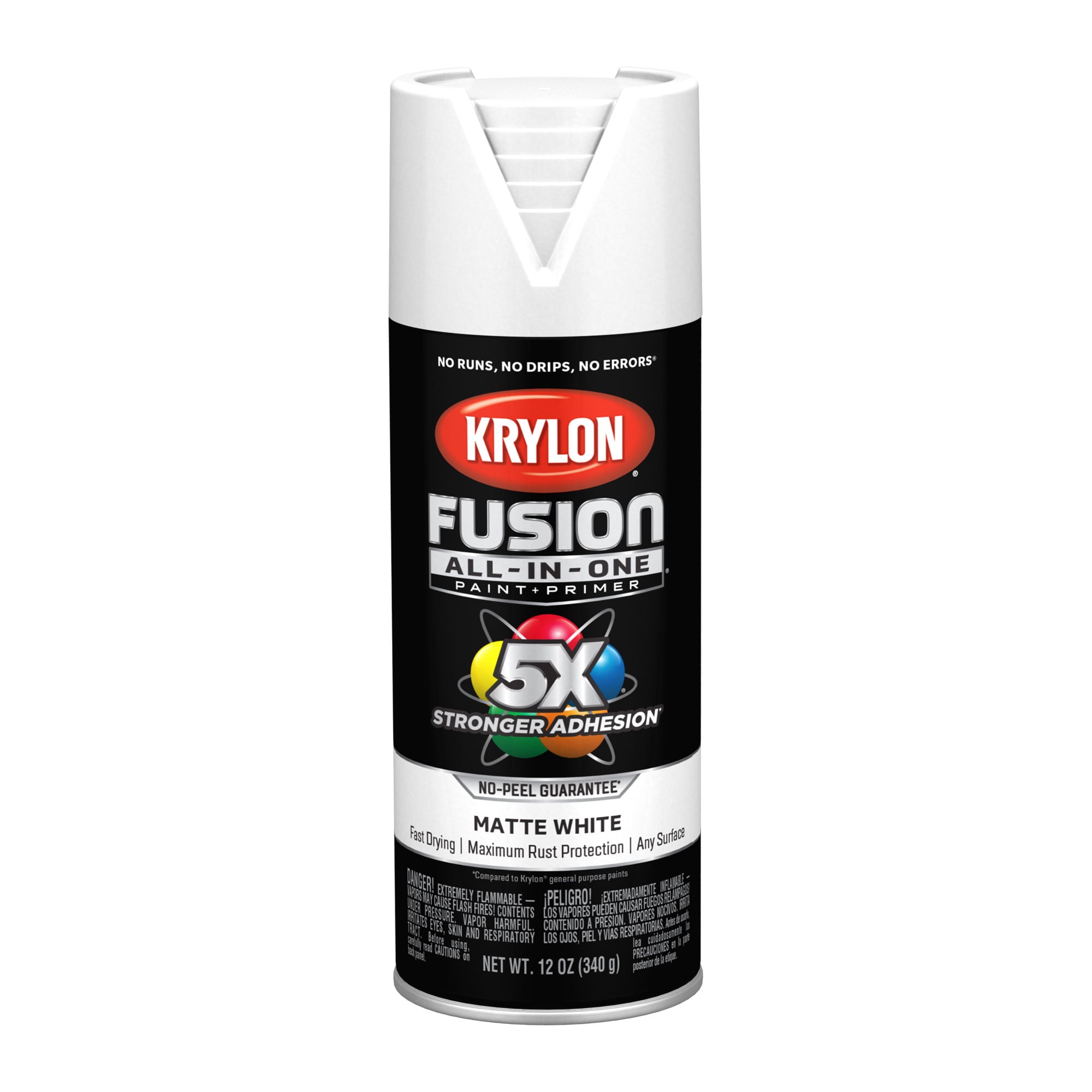 Krylon Fusion All-In-One Matte White Spray Paint and Primer In One (NET WT.  12-oz in the Spray Paint department at
