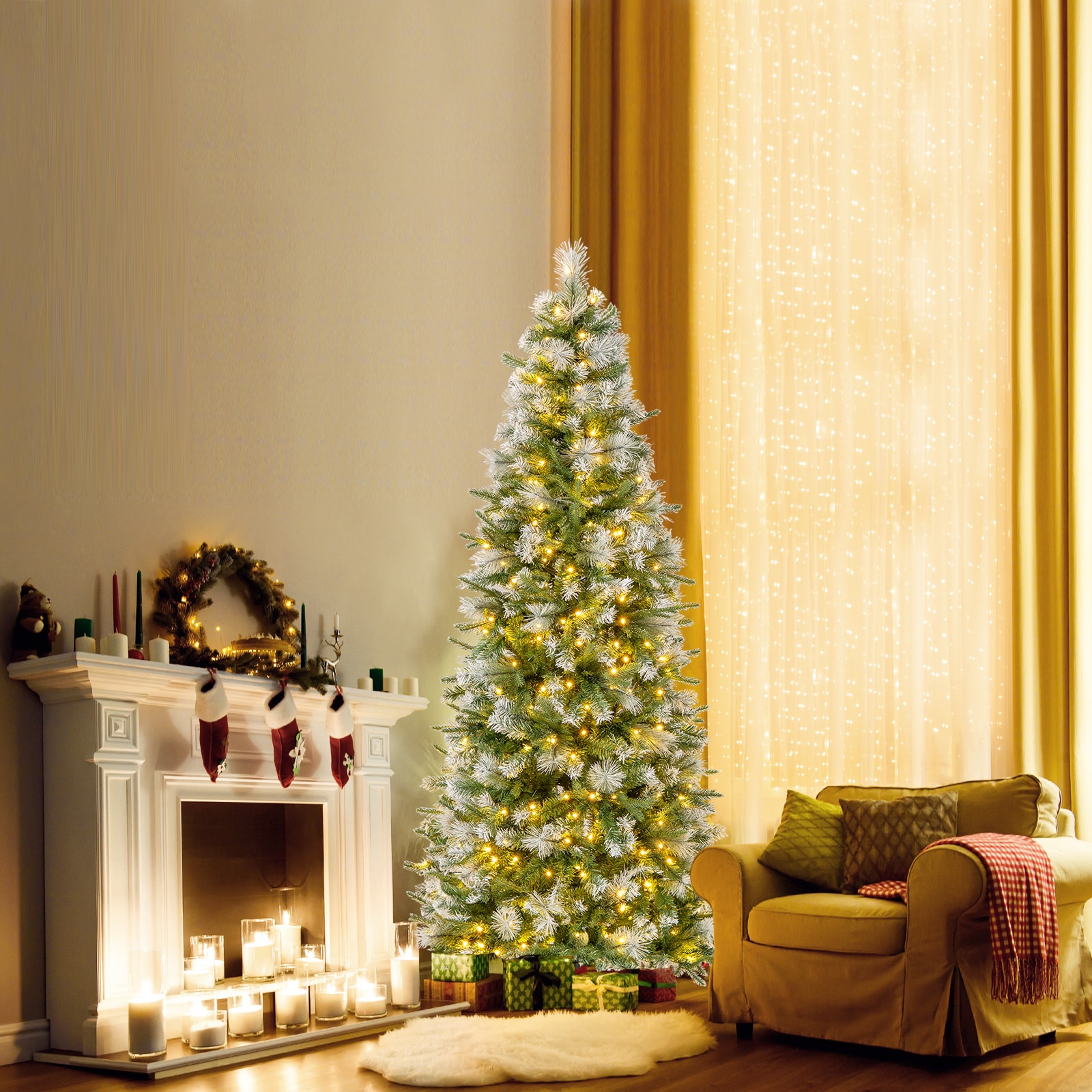WELLFOR TX-HGY-10018US Artificial-Christmas-Trees - View #2