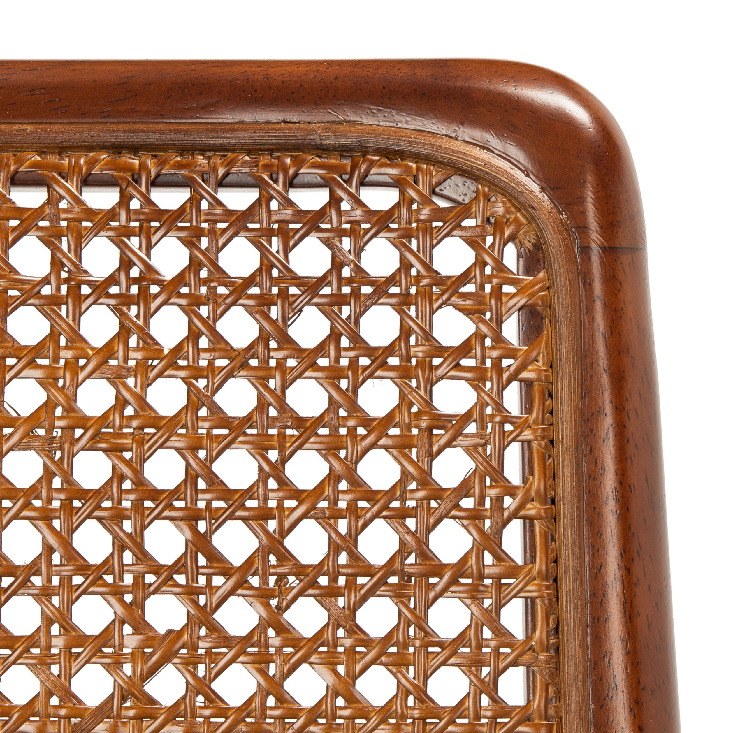 Gray Rattan and Cane Side Chair Set of 2