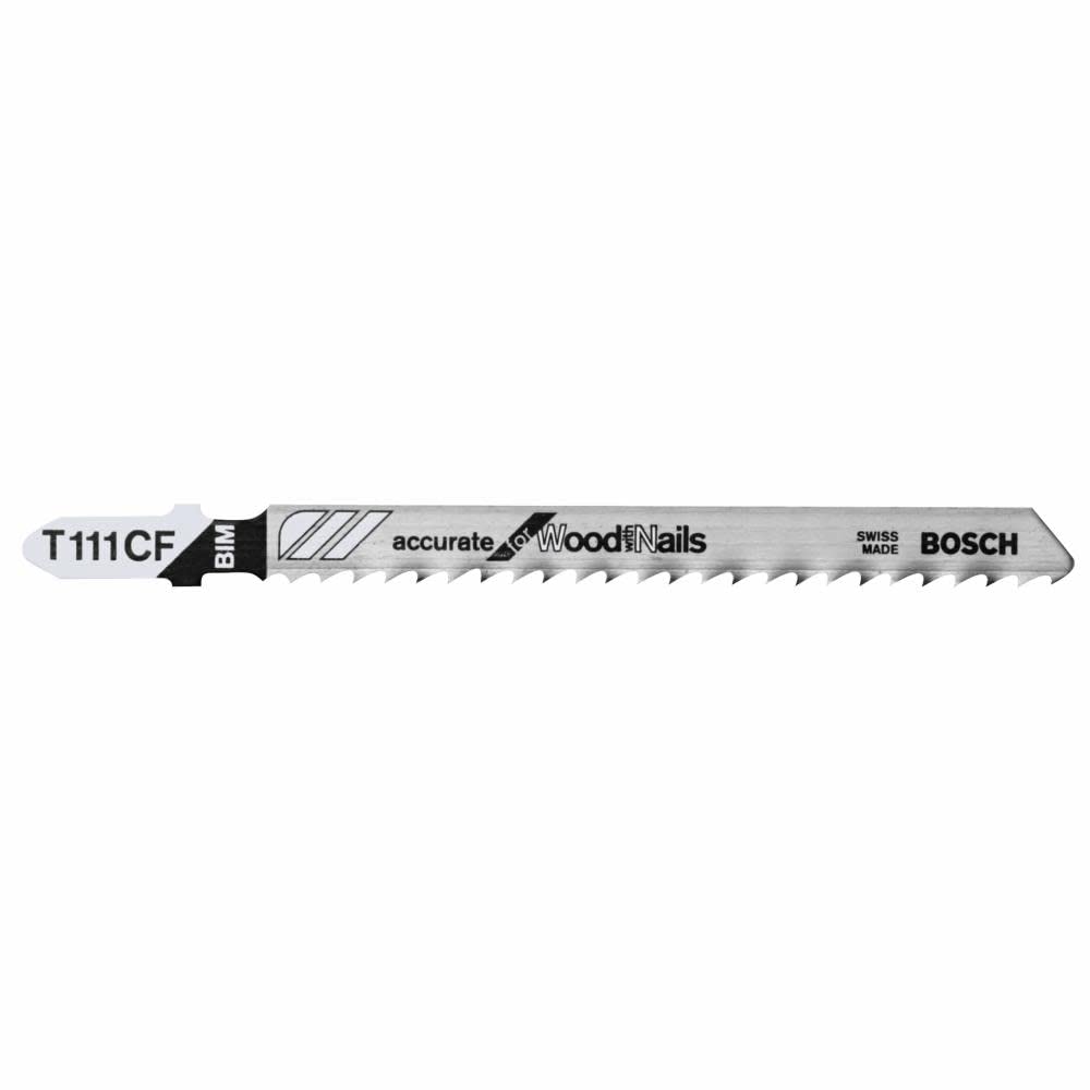 Bosch  T-shank Bi-Metal Jigsaw Blade 4 in 10 TPI T111CF