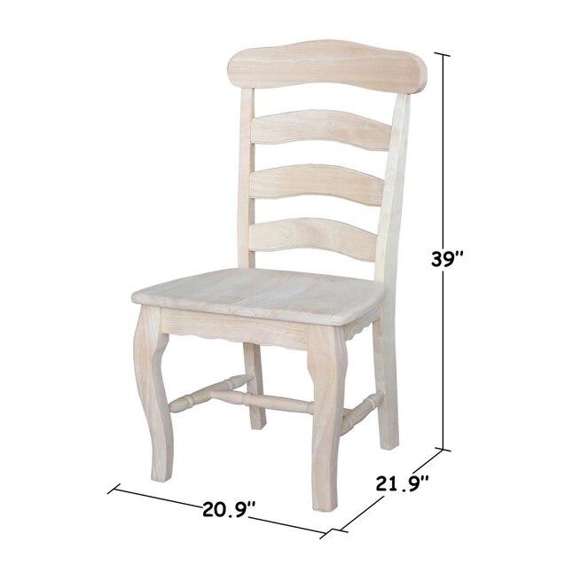 International Concepts Set of 2 Dining Side Chair (Wood Frame) in the ...