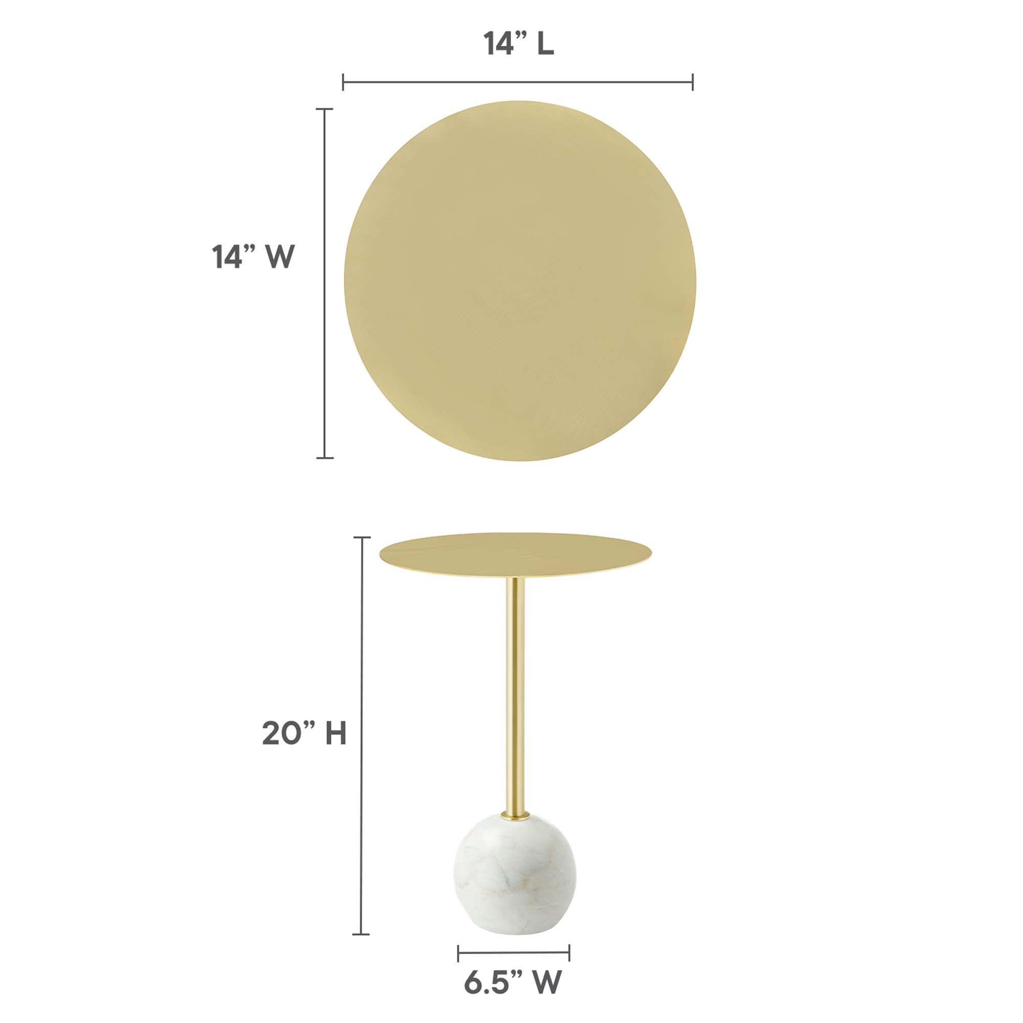 Modway EEI-6606-WHI-BRA End-Tables - View #10