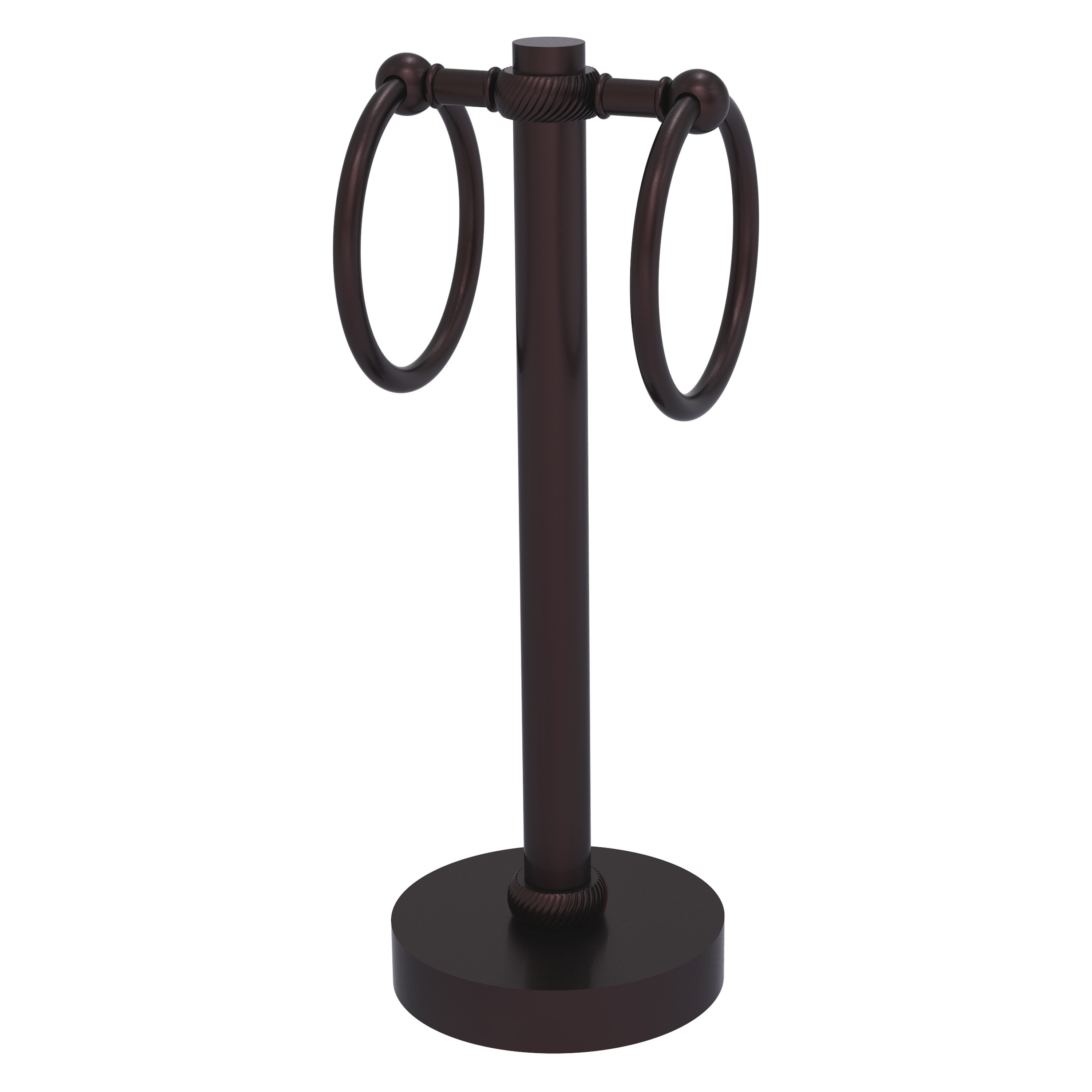 Allied Brass 953T-ABZ Antique Bronze Freestanding countertop Double Towel Ring