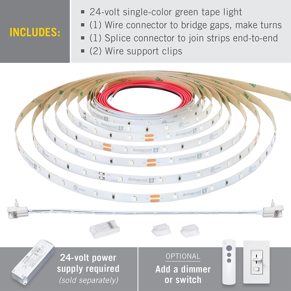 16-Foot Green LED Electric Tape Light