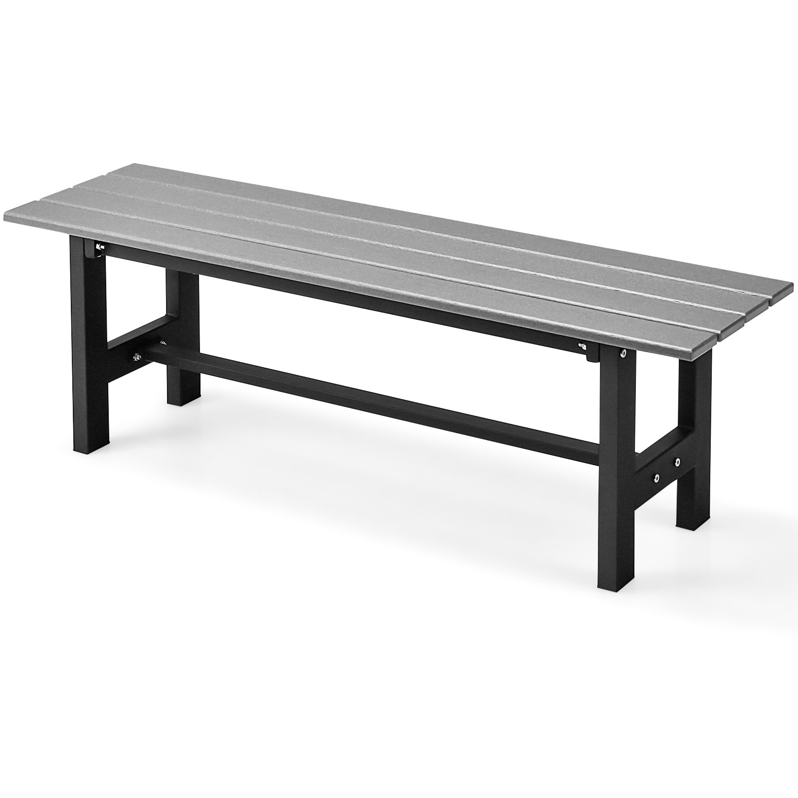 LIVIZA GAGP174513 47-Inches W x 16-Inches H Gray Steel Garden Bench