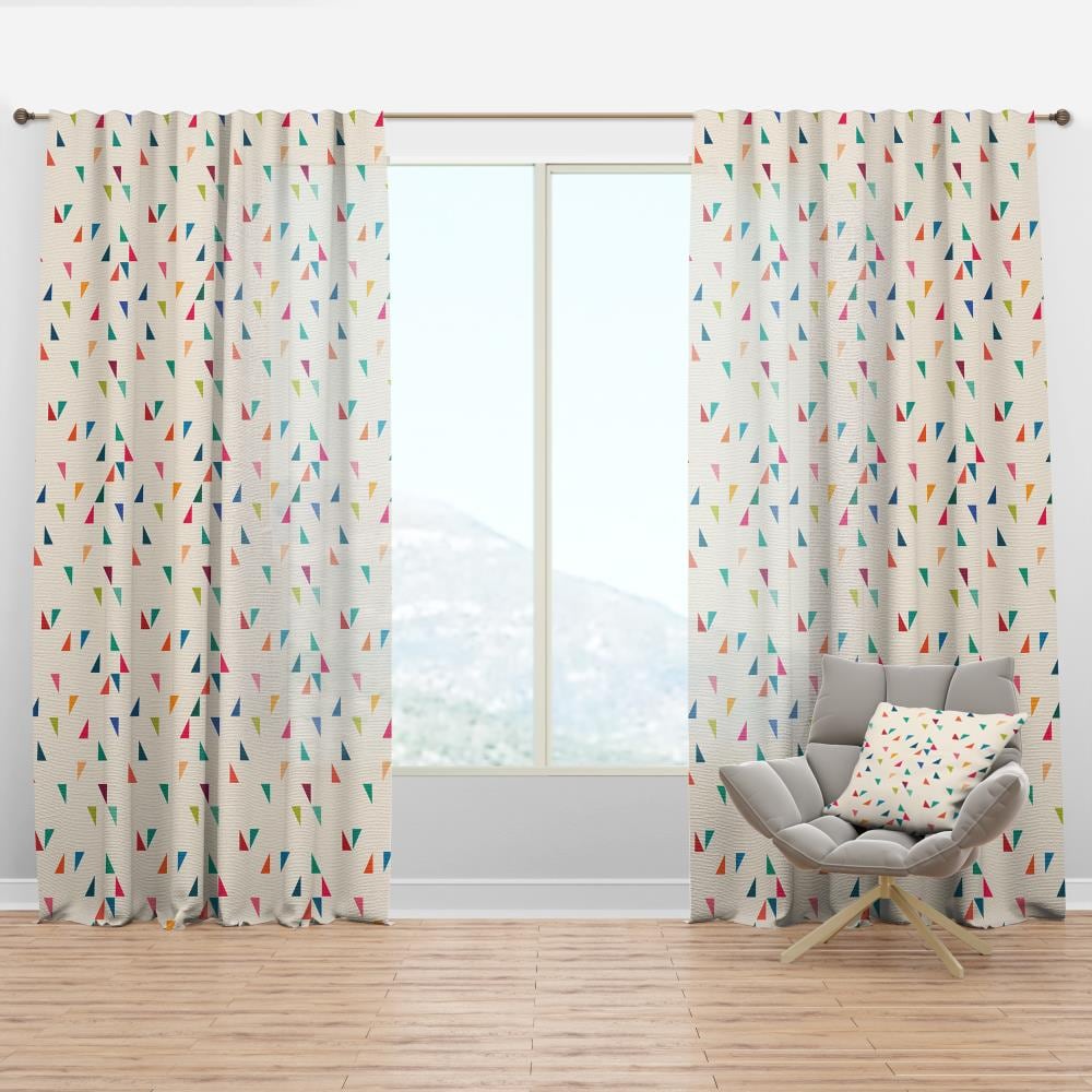 Designart CTN24469-52-63 63-Inches Multiple colors/finishes Abstract Room darkening Thermal lined Rod pocket Single curtain panel