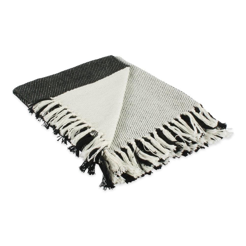 DII CAMZ11760 Black 50-in x 60-in Cotton Throw