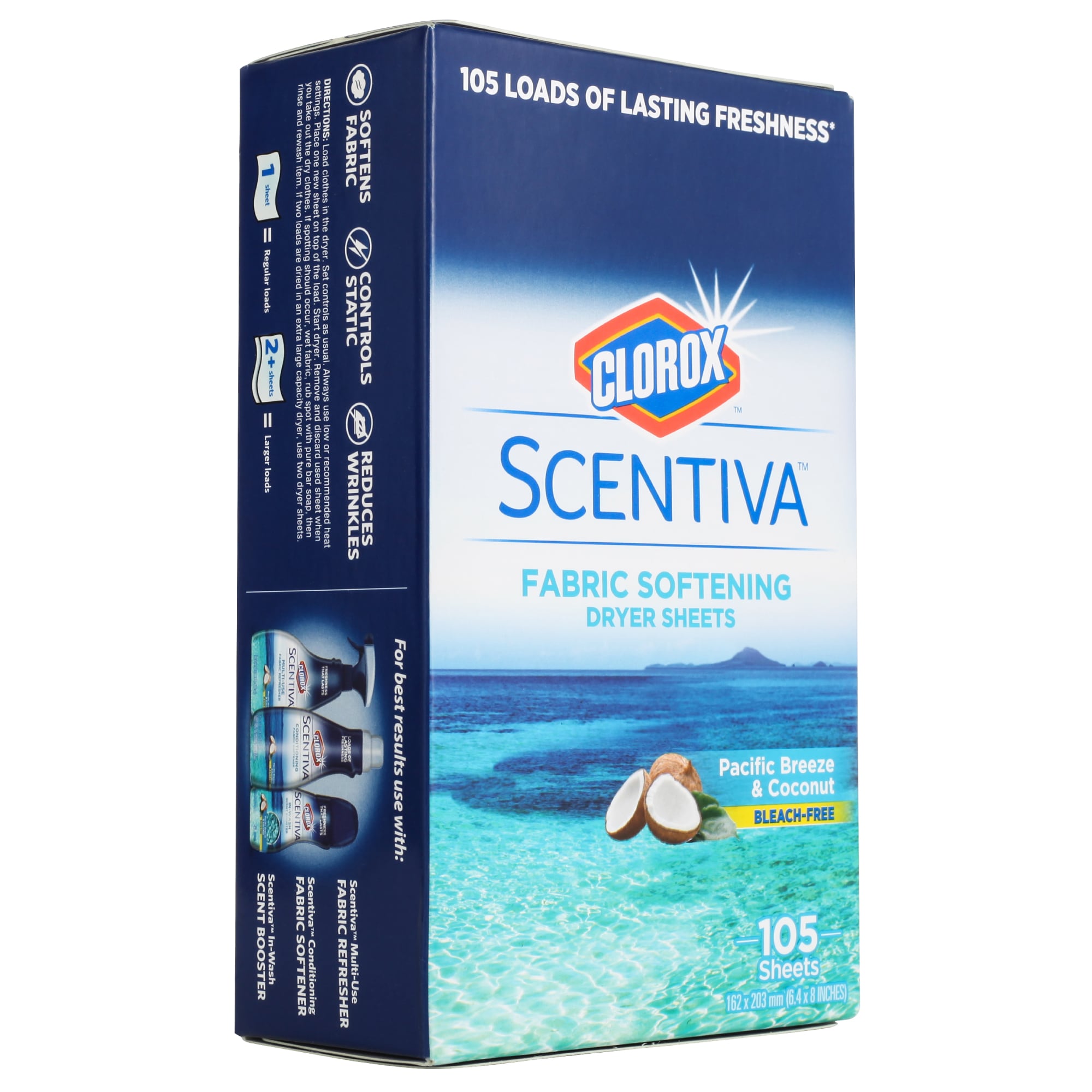 Clorox Scentiva Scentiva 105-Count Fabric Softener Dryer Sheet in the Fabric  Softeners department at