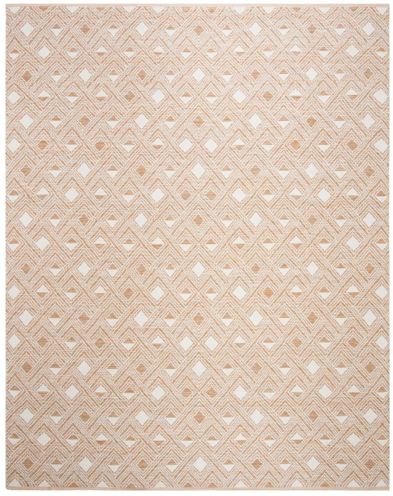 Safavieh MTK614O-8 Montauk Elmore 8 x 10 (ft) Synthetic Peach/Ivory Rectangular Indoor Geometric Coastal Area rug