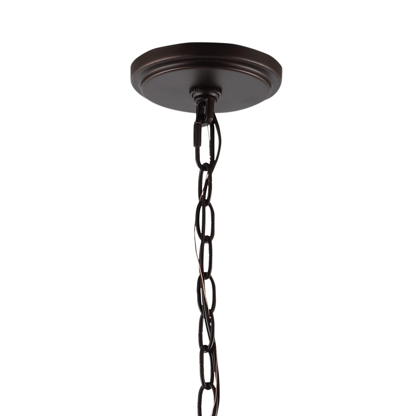 Silas 19" Black and Beige Rustic Farmhouse LED Pendant