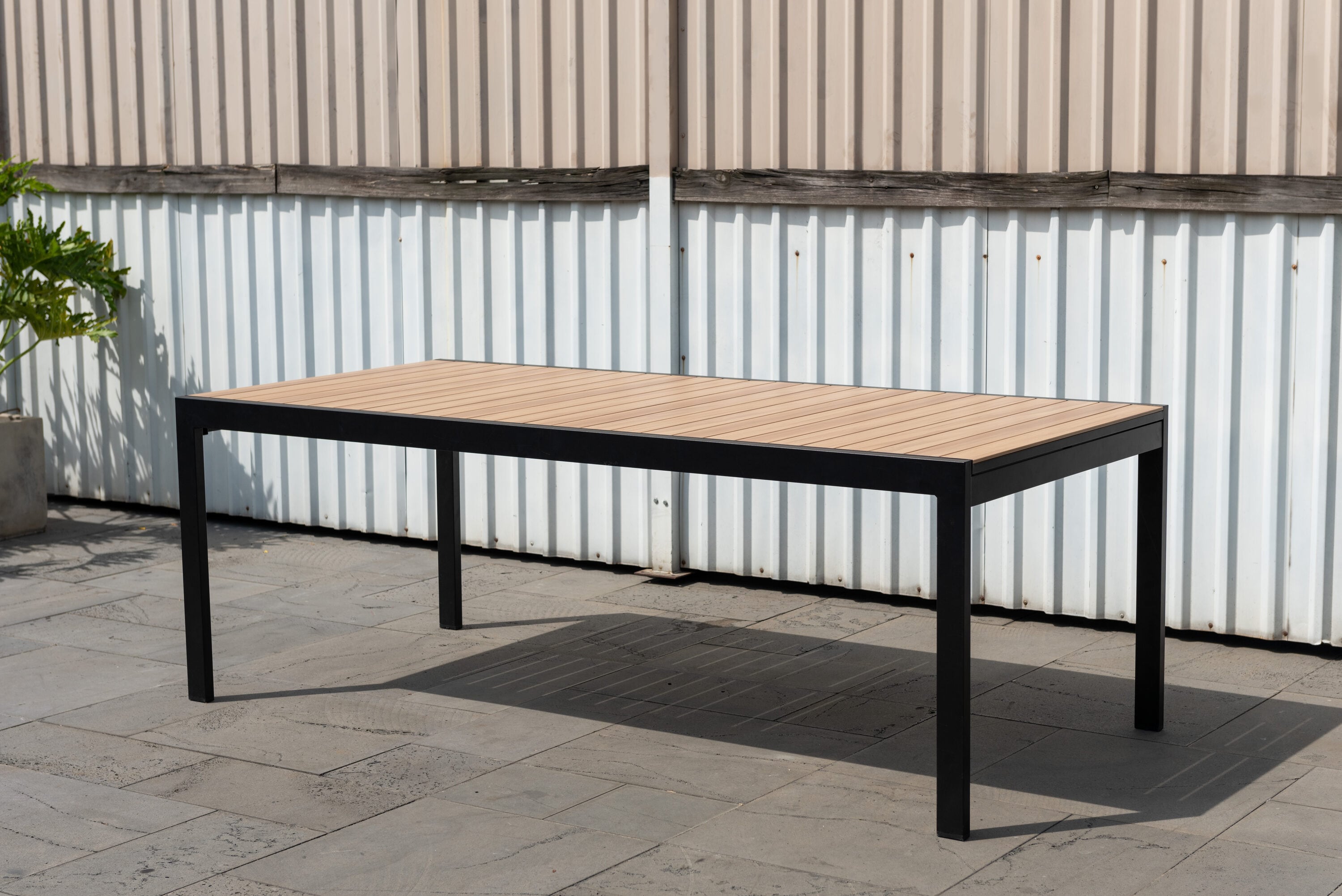 Amazonia LWSSCPANAMAEXTBK Black Patio Dining Set Extendable Table Rectangle Table with 1 Stationary Chairs
