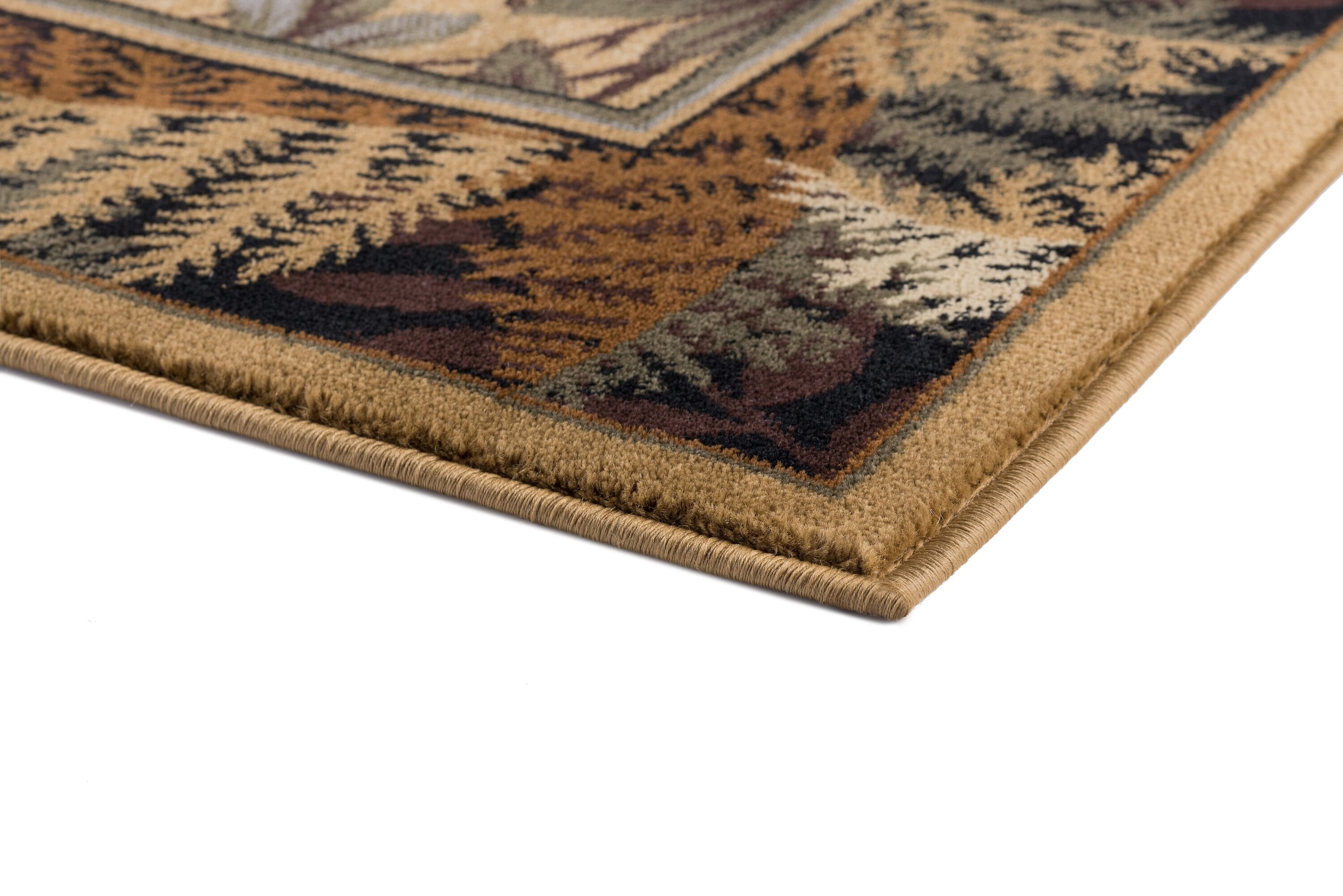 Nature's Haven Black Spot 2'x3' Synthetic Reversible Rug