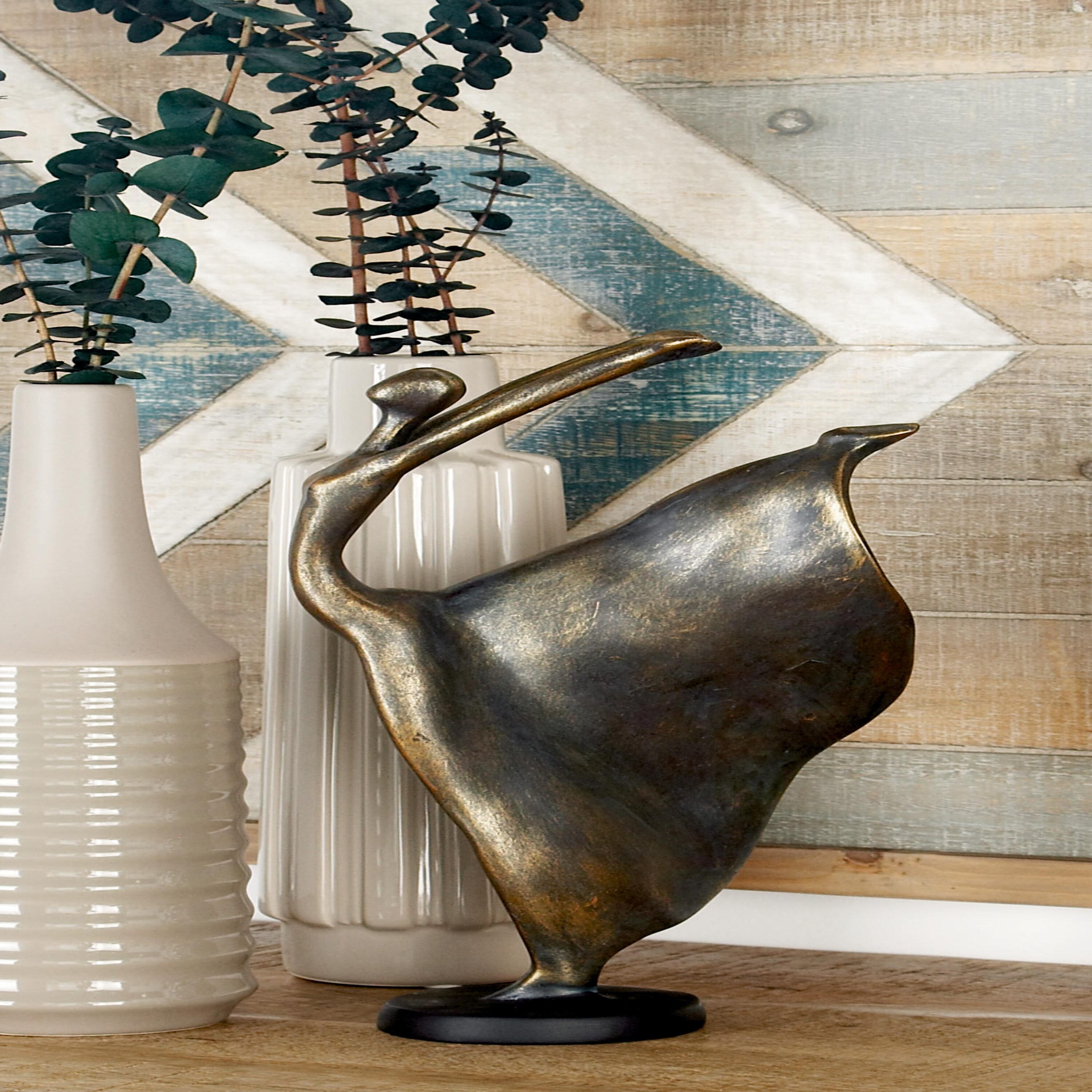 Grayson Lane 58356 Gold Stone Modern Sculpture