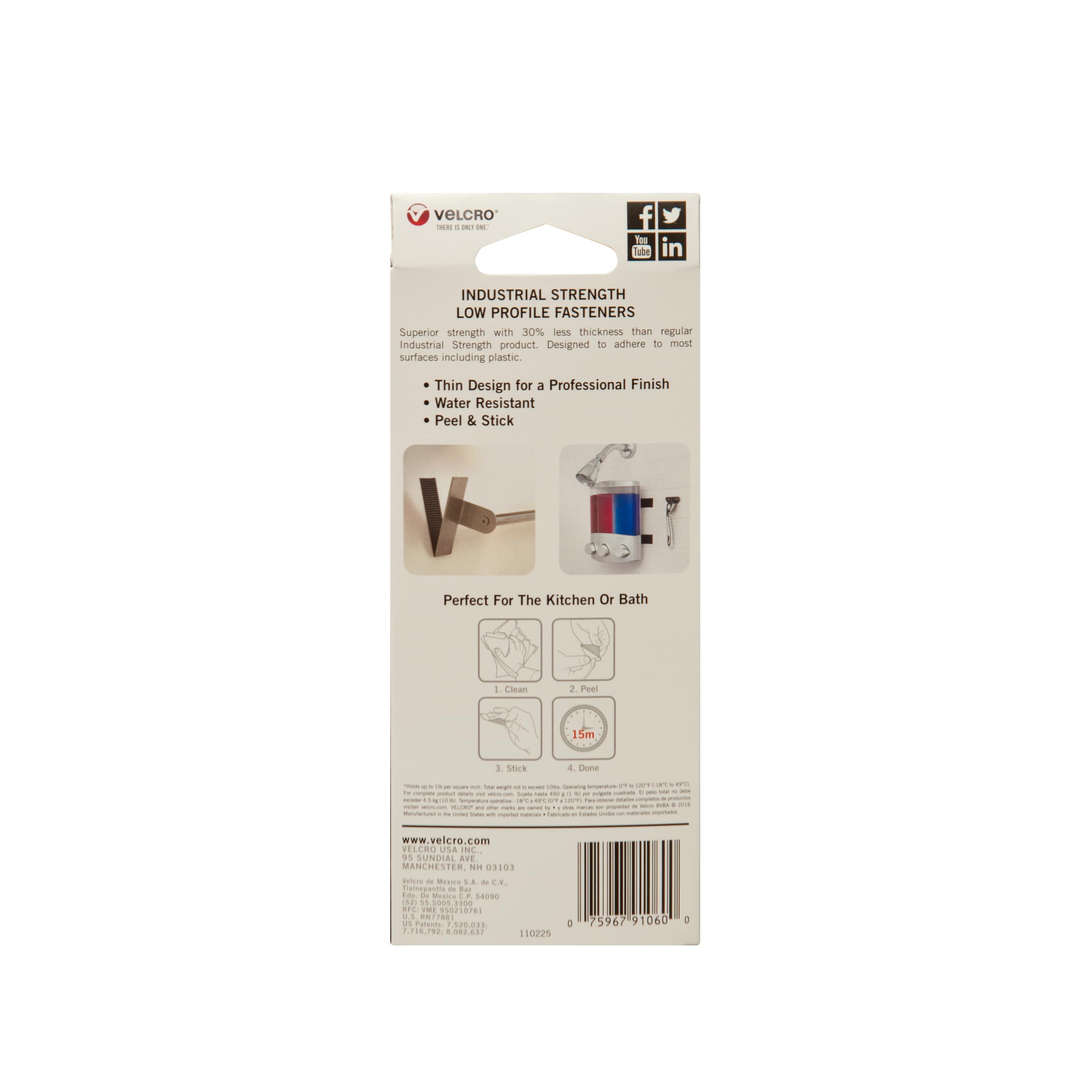 VELCRO Brand - Thin Clear Fasteners, General Purpose/ Low Profile
