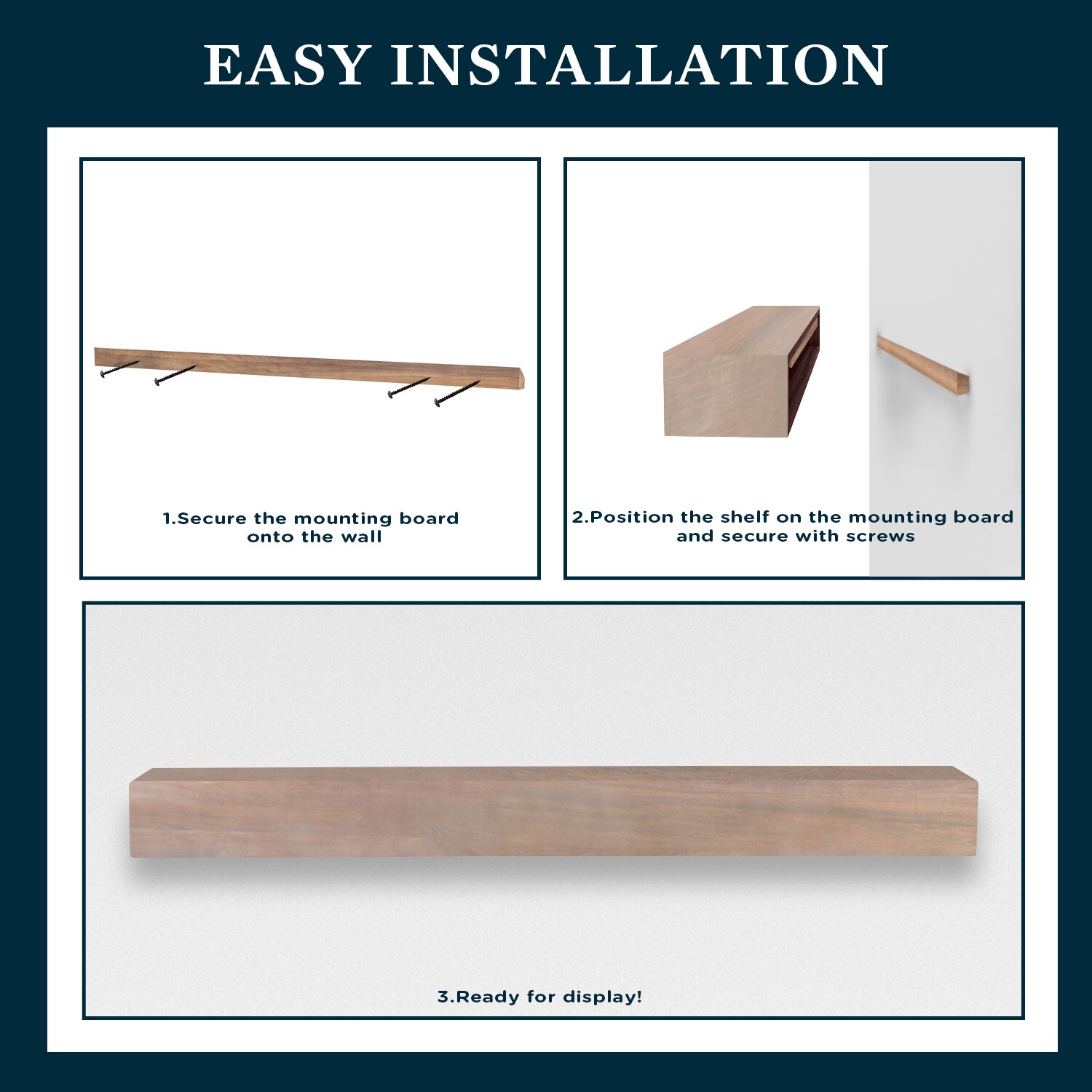 Mantels Direct AUSTIN-60-WW Mantel-Shelves - View #6
