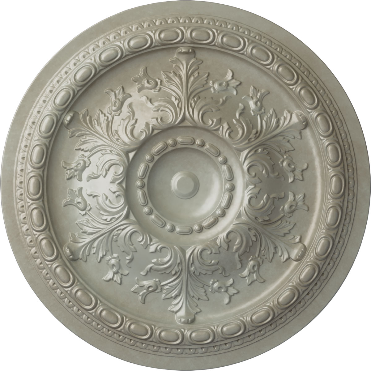 Ekena Millwork CM38OSFLS Oslo 38.375-in W x 38.375-in L Painted Flash Gold Polyurethane Whole Ceiling Medallion