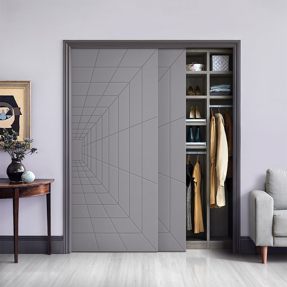 CALHOME CMD-CNC227-84X24SG(2 Bifold-Sliding-Closet-Doors - View #2