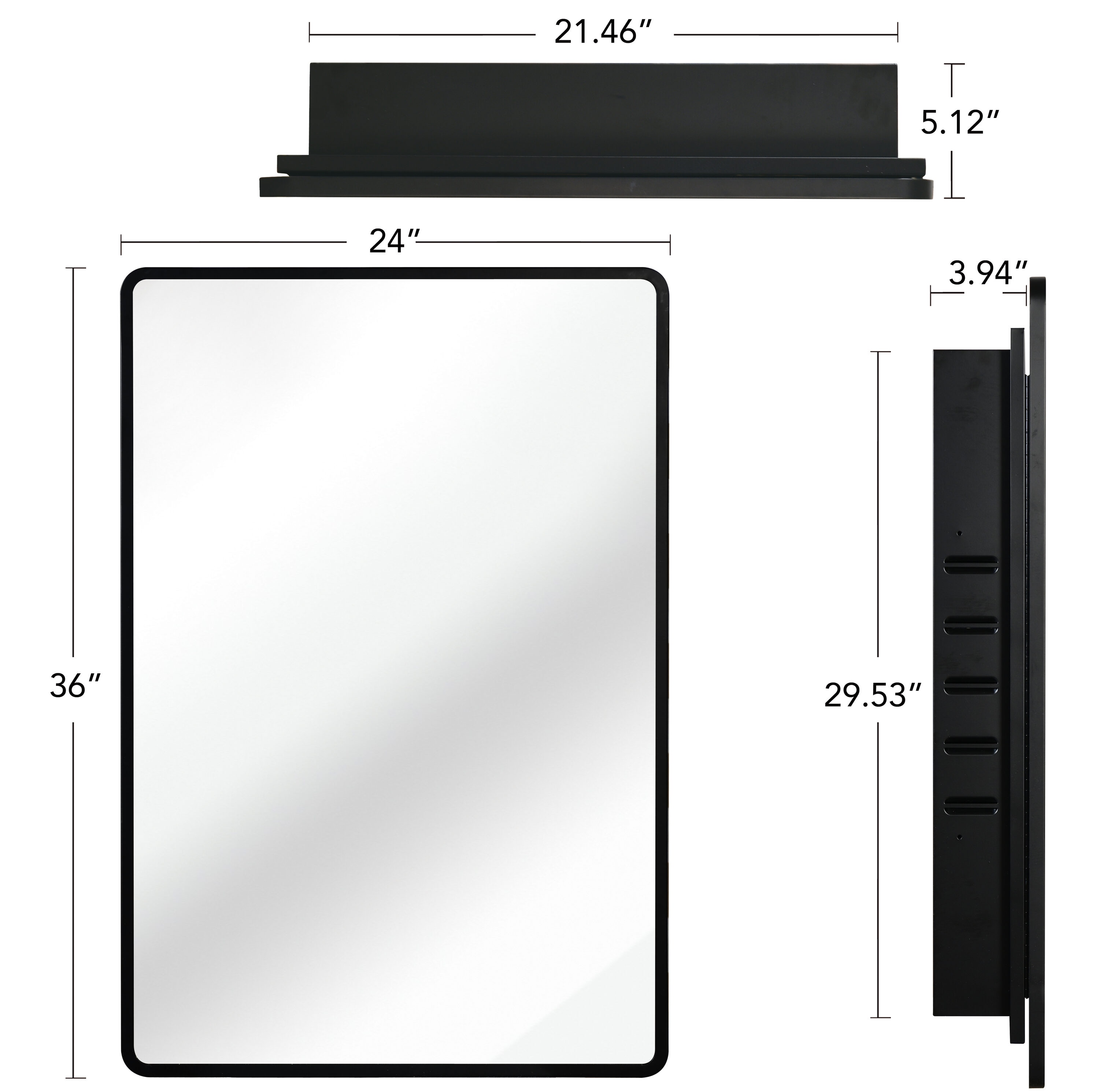 AAZJ JKF-MD02-2436SF1 Framed-Bath-Mirrors - View #4