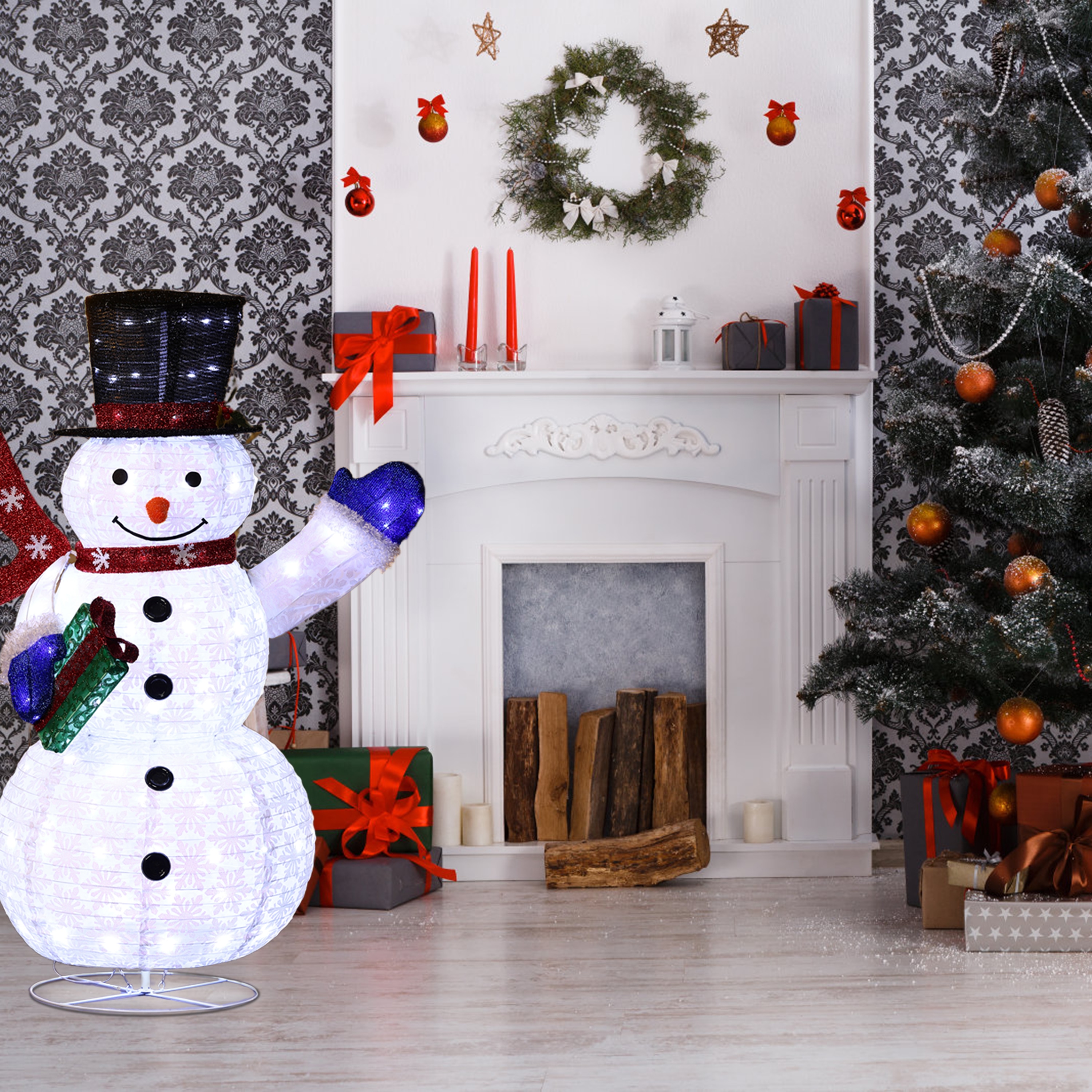 LuxenHome WHHD1642 Table-Christmas-Decorations - View #3