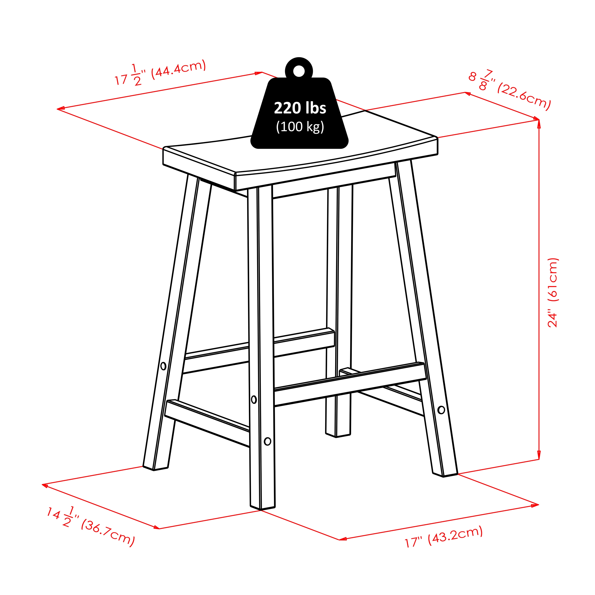 Winsome Transitional 3-Pc Walnut Breakfast Bistro Set with Saddle Stools