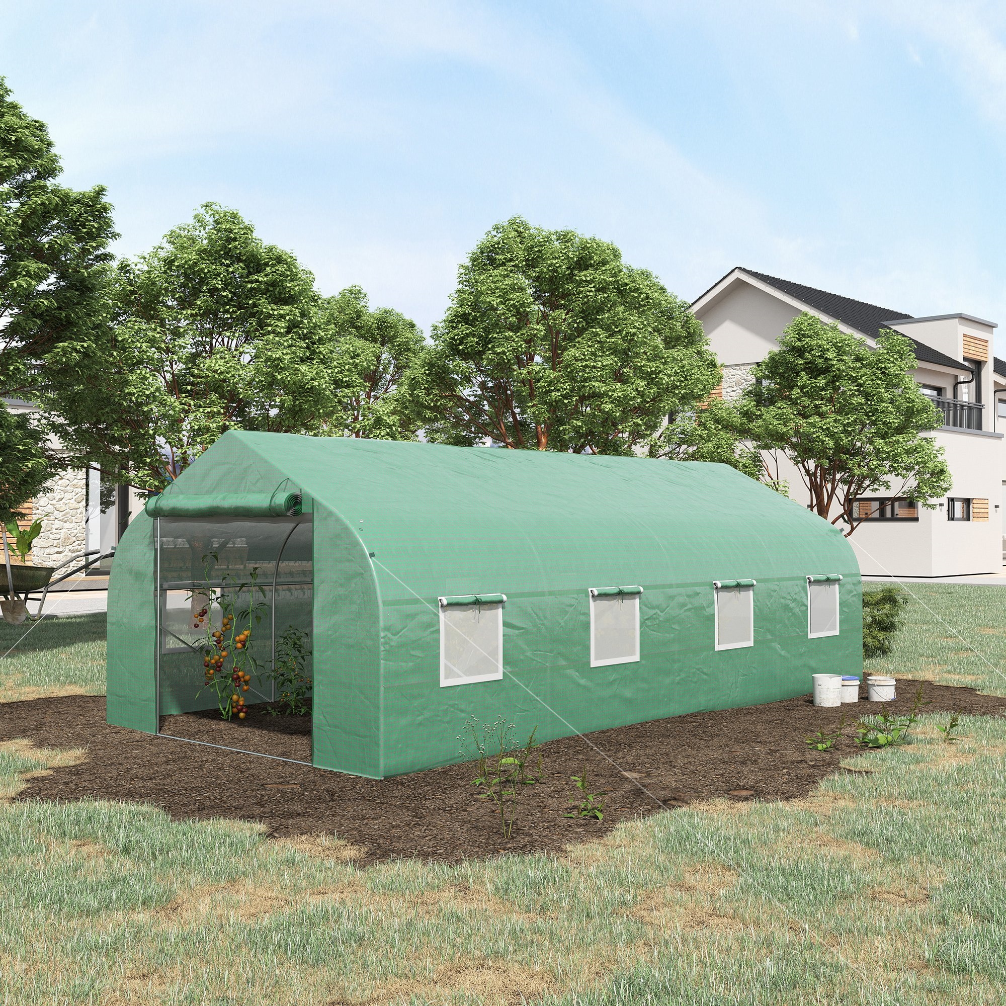 BABOOM BOM-33745B-OR 19.5-ft L x 9.8-ft W x 6.9-ft H Green Greenhouse