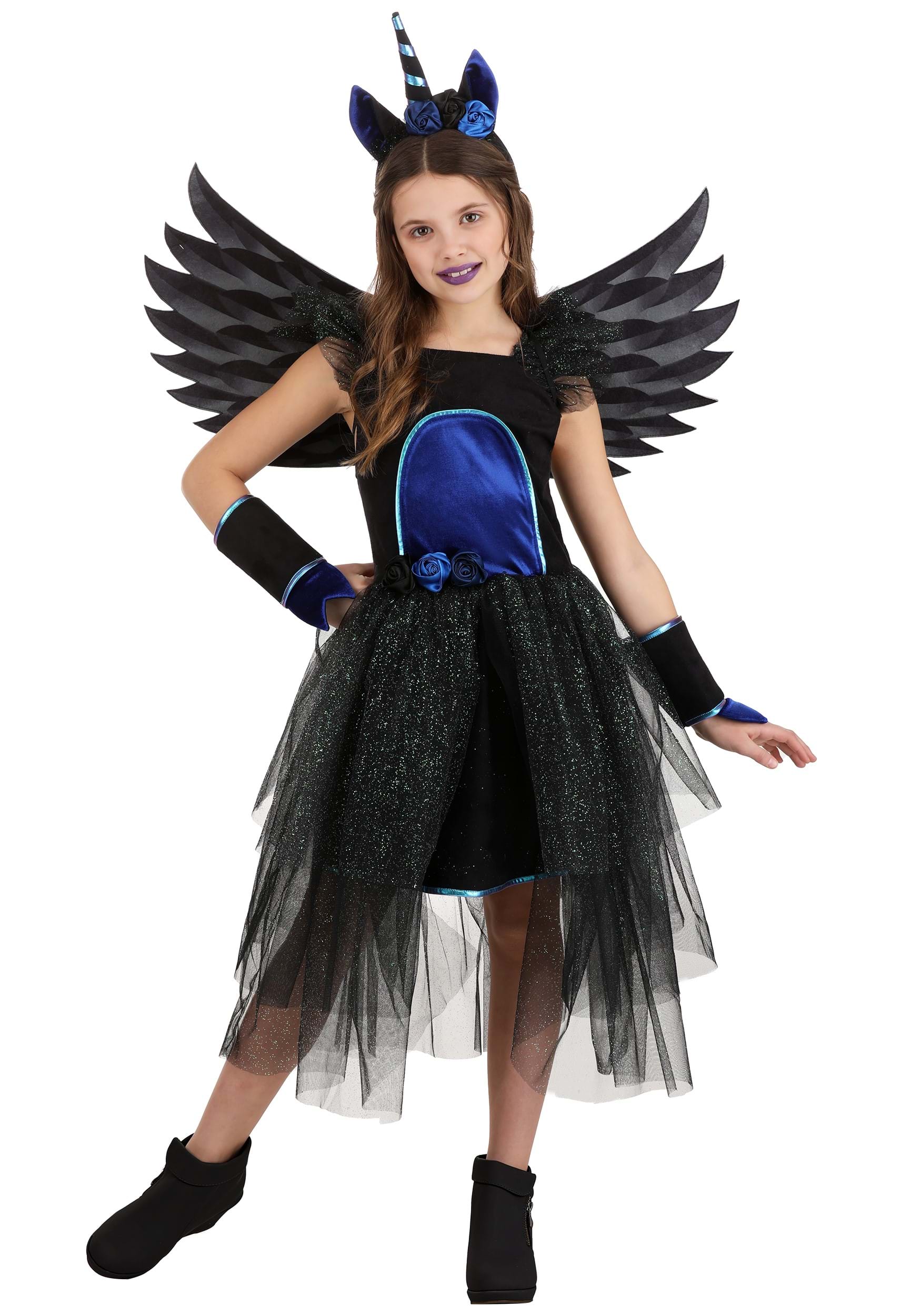 HalloweenCostumes.com FUN3821CH-XL FUN Costumes Dark Unicorn Kid's Costume X-Large