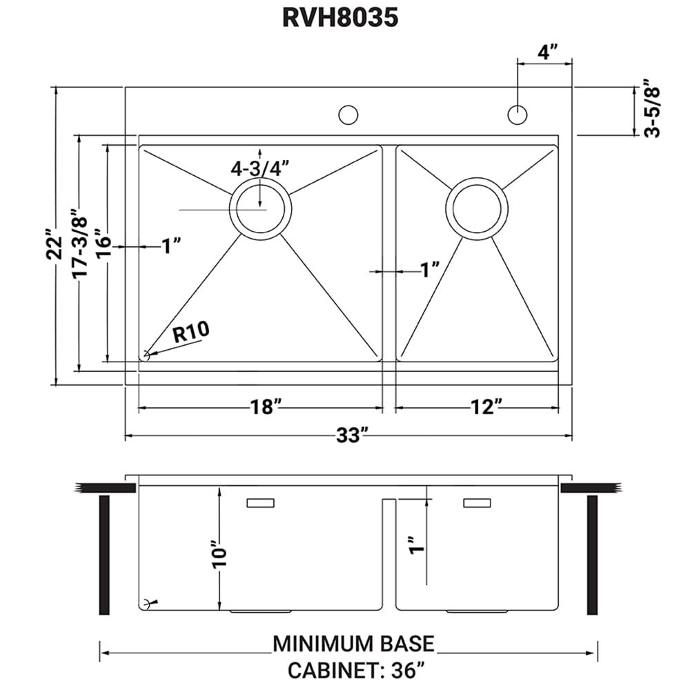 Ruvati RVH8035 Kitchen-Sinks - View #13