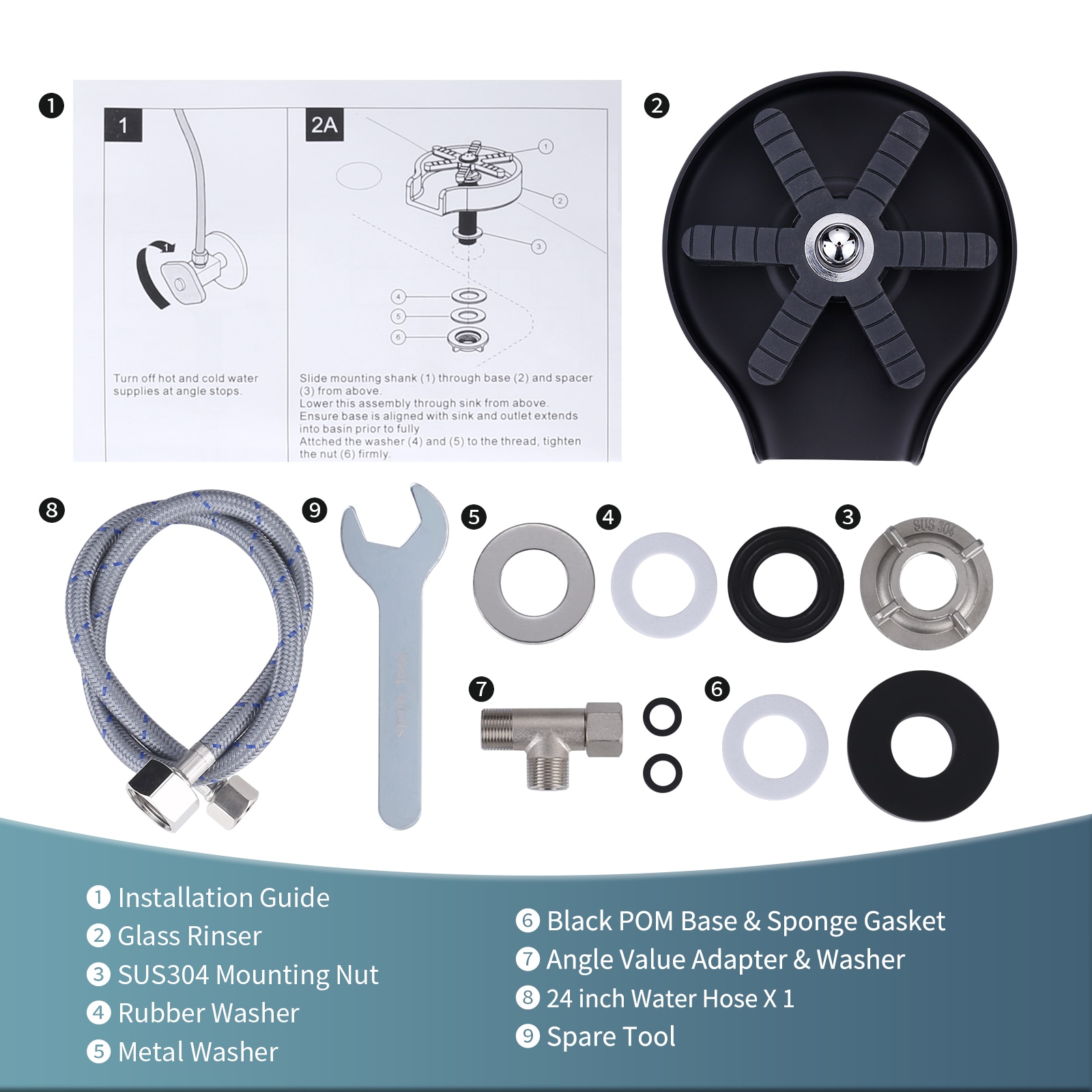 WOWOW K1015B-LW Faucet-Spray-Hoses-Accessories - View #7
