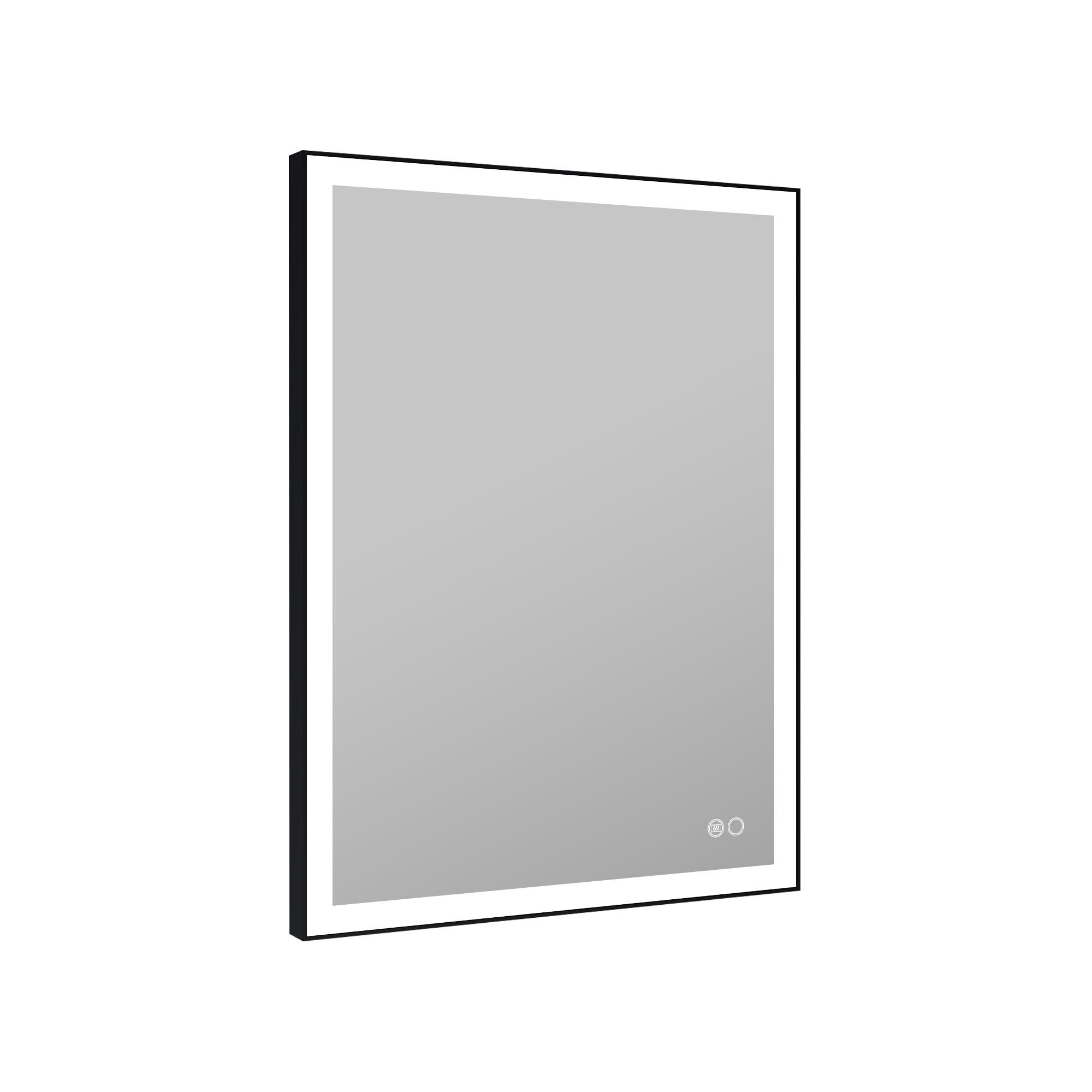 Forclover MEAM-5F2836MB-1 28-Inches x 36-Inches Framed Rectangle Dimmable LED Lighted Fog Free Bathroom Vanity Mirror ( Black )