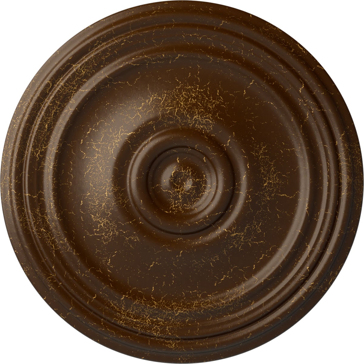 Ekena Millwork CM21RERBC Reece 21-in W x 21-in L Painted Root Beer Crackle Polyurethane Whole Ceiling Medallion