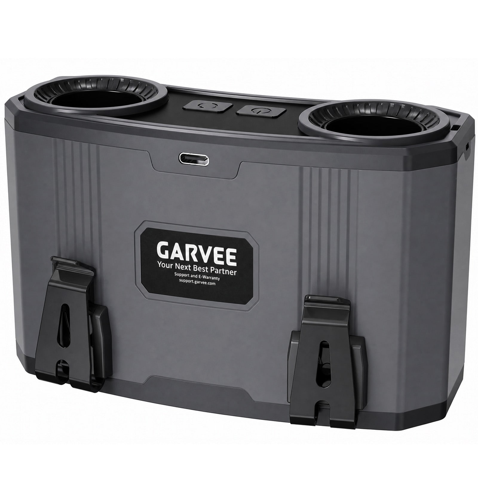Garvee 20000mAh Portable Waist Fan Rechargeable Belt Clip Fan 22H Cooling 5 Speeds Jobsite Construction Gardening Camping Travel Power Bank