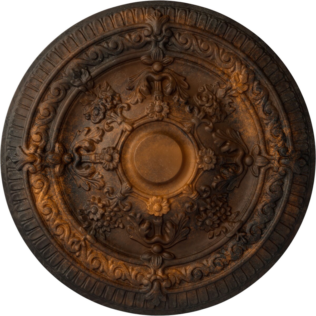 Ekena Millwork CM26VIRUS Vincent 26-in W x 26-in L Painted Rust Polyurethane Whole Ceiling Medallion
