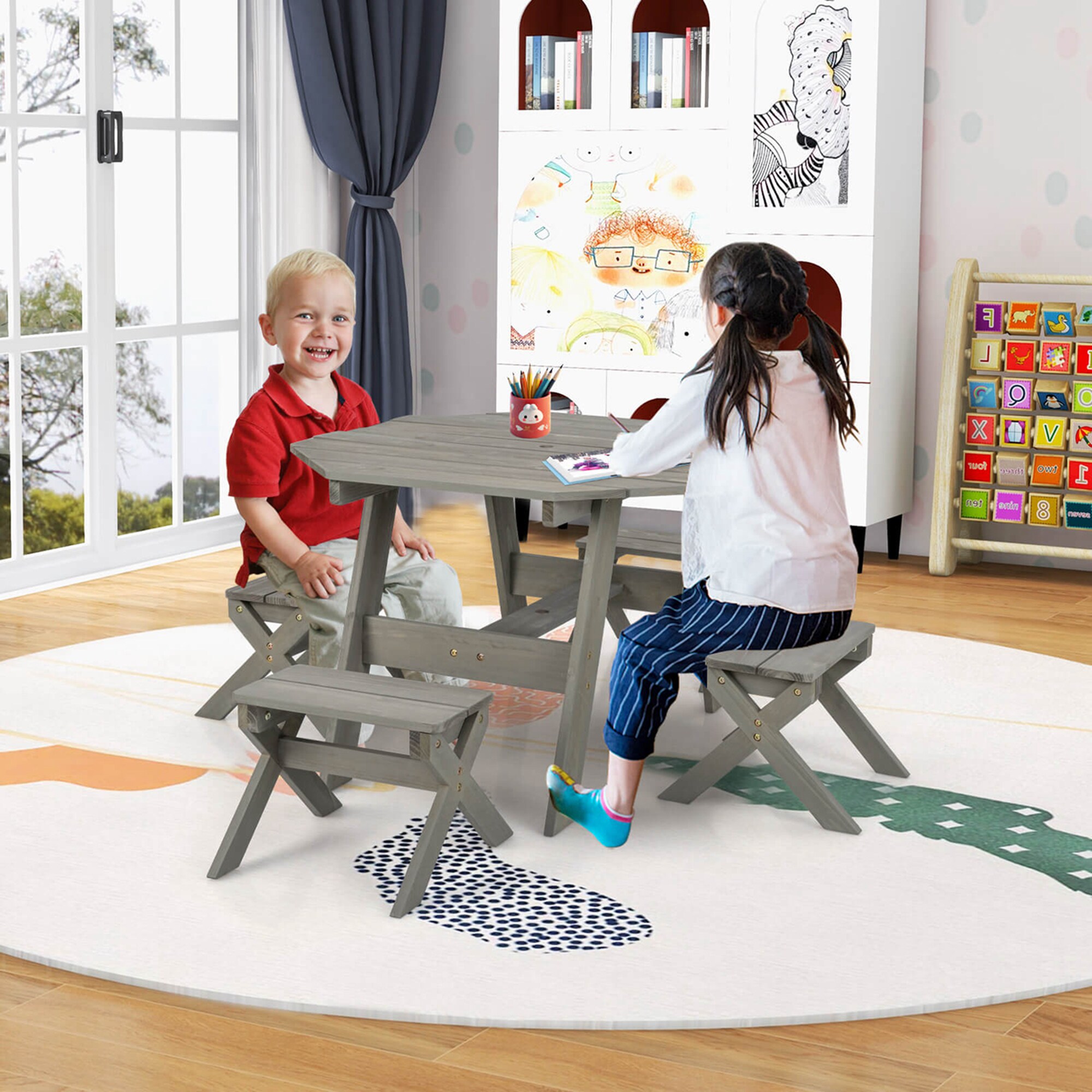 Costway HCST02805 Accent-Table-Sets - View #9