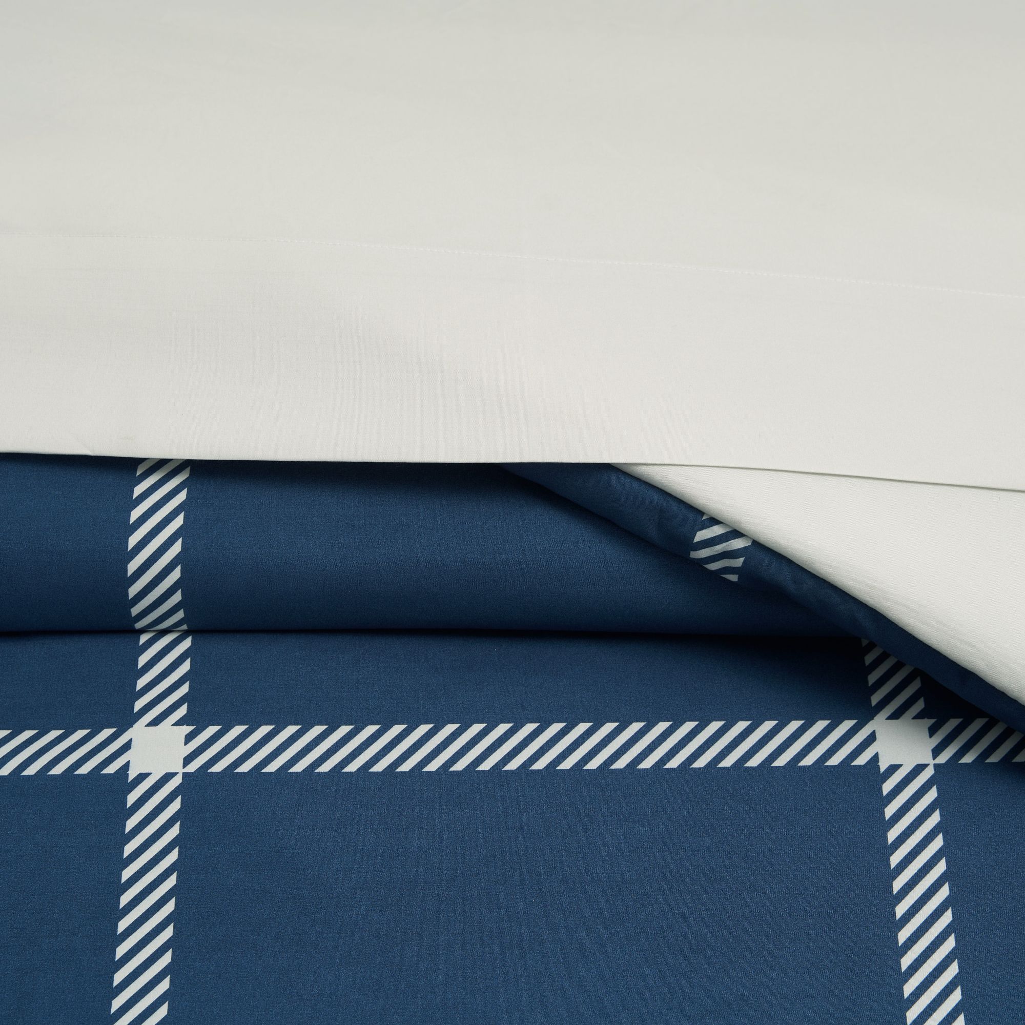 The Sheet Lab Window Pane Check Bed in a Bag Navy Queen in the Bedding ...
