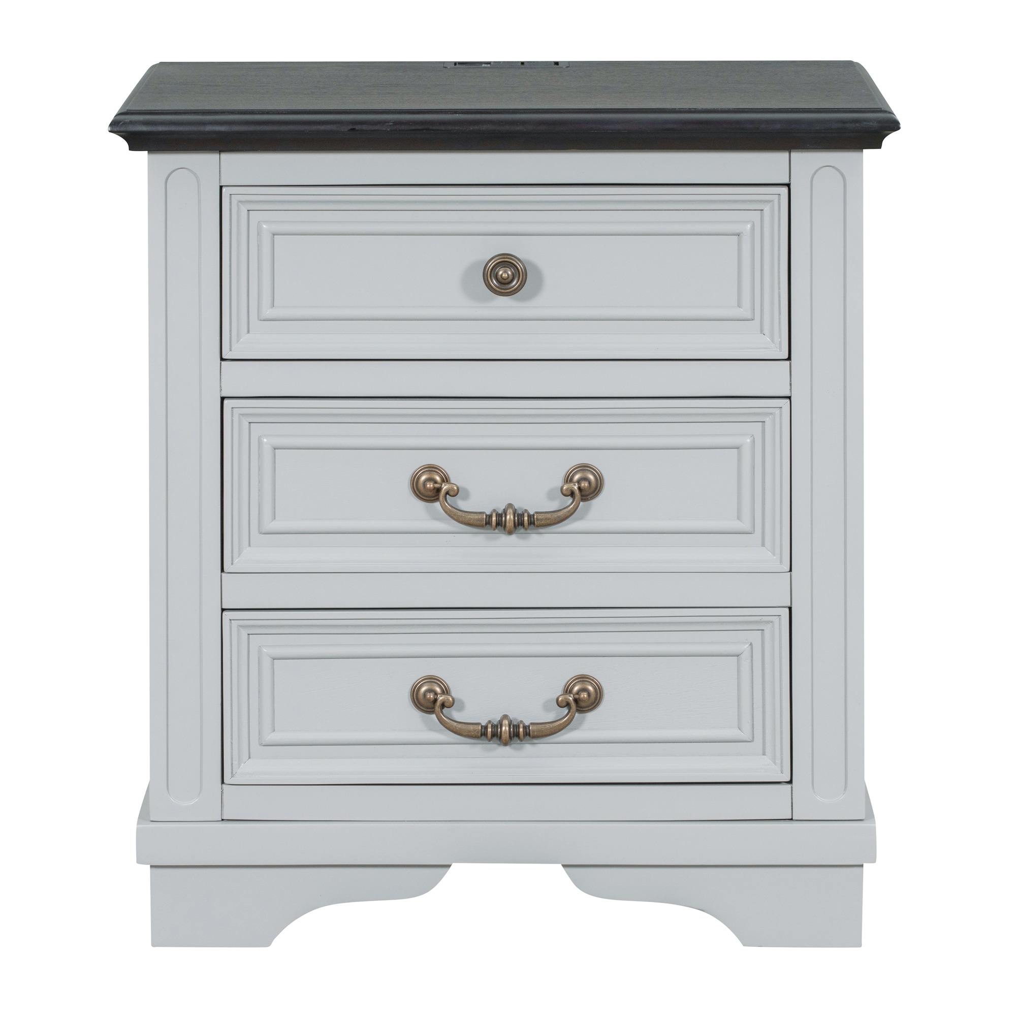 Glory+Furniture+Casual+Hammond+3+Drawer+Nightstand+With+Beige+Finish+G5475-N  for sale online