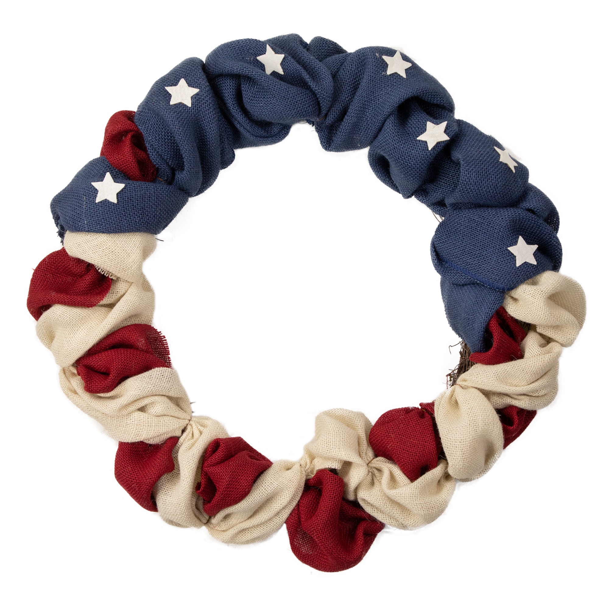 Northlight 35118028 Fabric Indoor Door decoration Wreath Stars 4th of July Decor