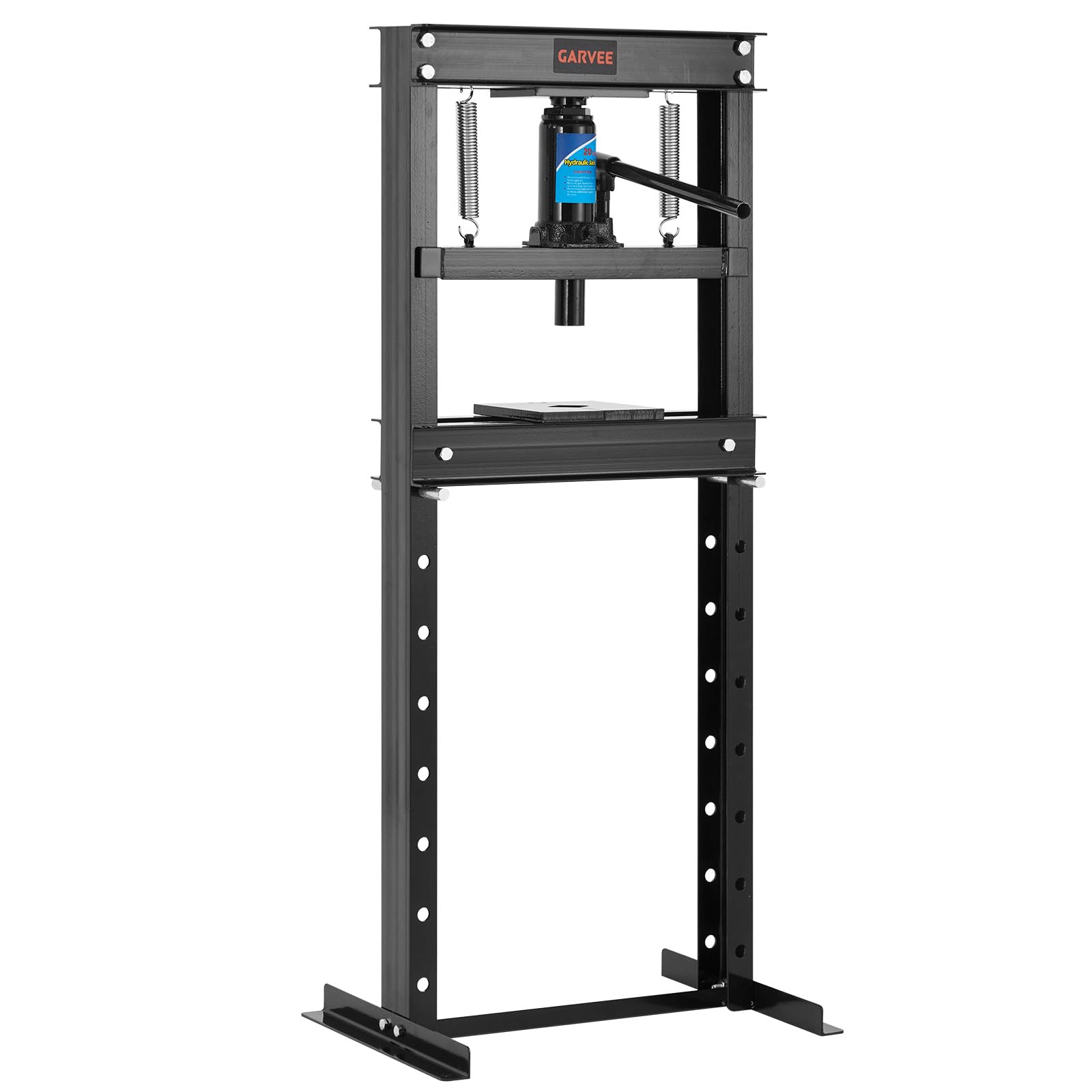 GarveeLife 20 Ton Hydraulic Press H-Frame Hydraulic Shop Press Adjustable Benchtop Floor Hydraulic Press for Automotive Repair Metalworking Industrial Workshop Black