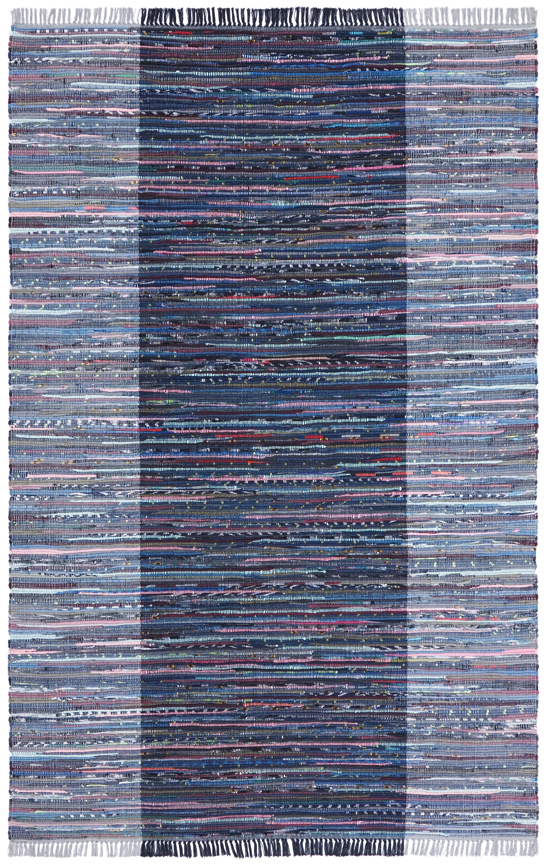 Safavieh RAR122F-6 Rag Rug Romeo 6 x 9 (ft) Cotton Gray/Black Rectangular Indoor Abstract Bohemian/Eclectic Area rug