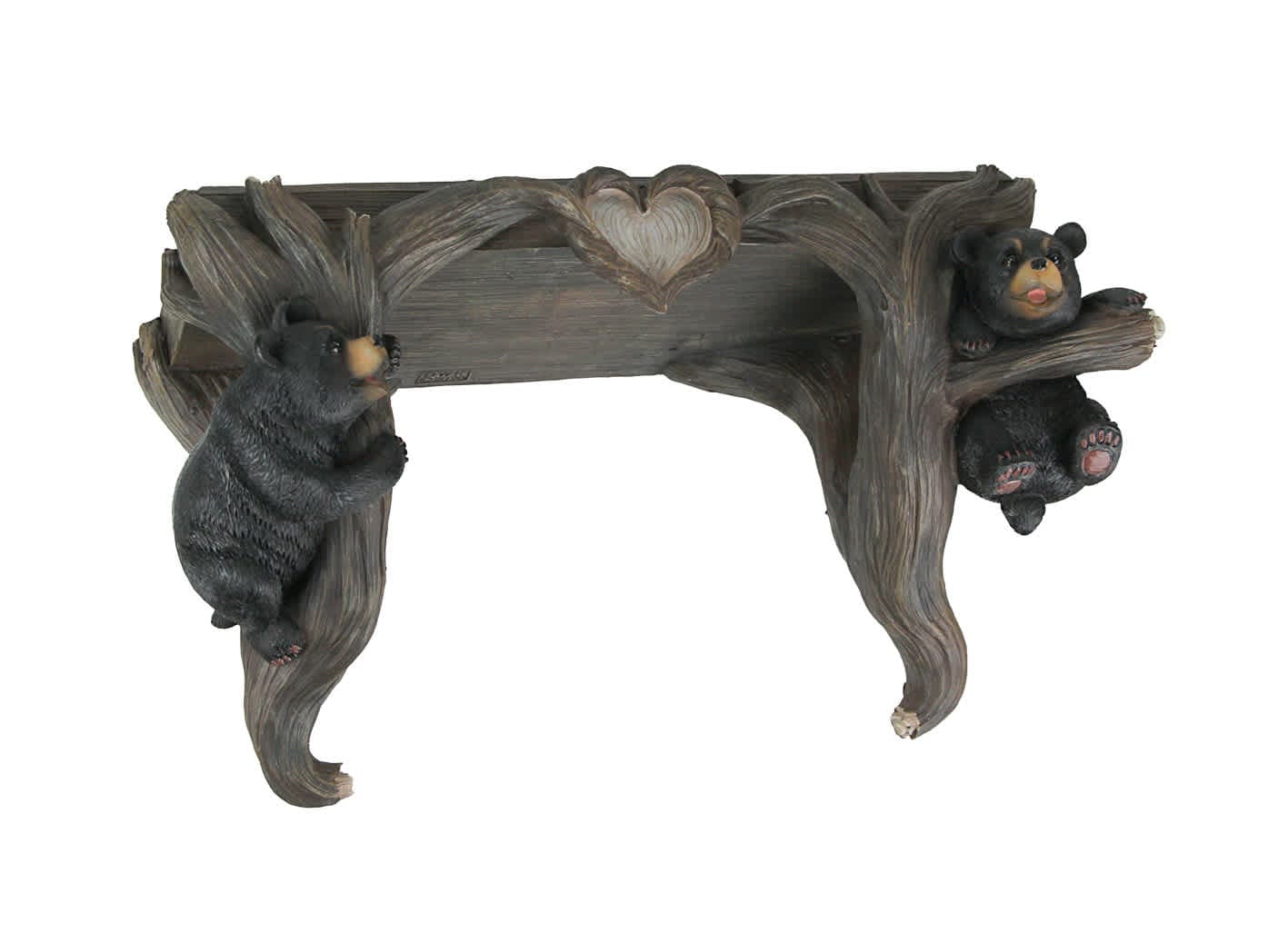 Things2Die4 97-HD53664 Wood Love To Hang Out Black Bear Decorative Shelf Wall Sculpture