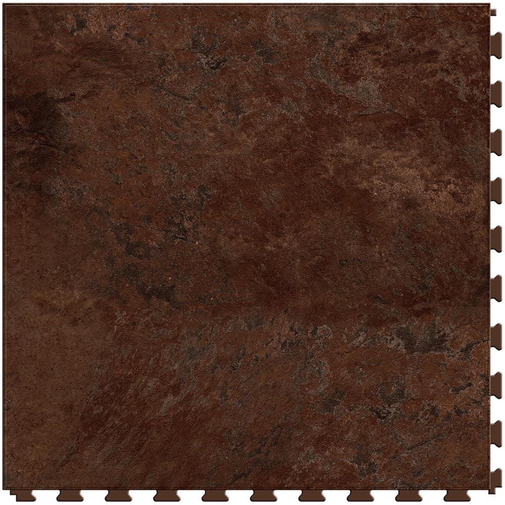 Perfection Floor Tile NS585SS55 Sedona Slate/Satin Multiple Colors/Finishes Stone Look 0.05-mil x 20-in W x 20-in L Water Resistant Interlocking Luxury Vinyl Tile Flooring (16.7-sq ft/ Carton)