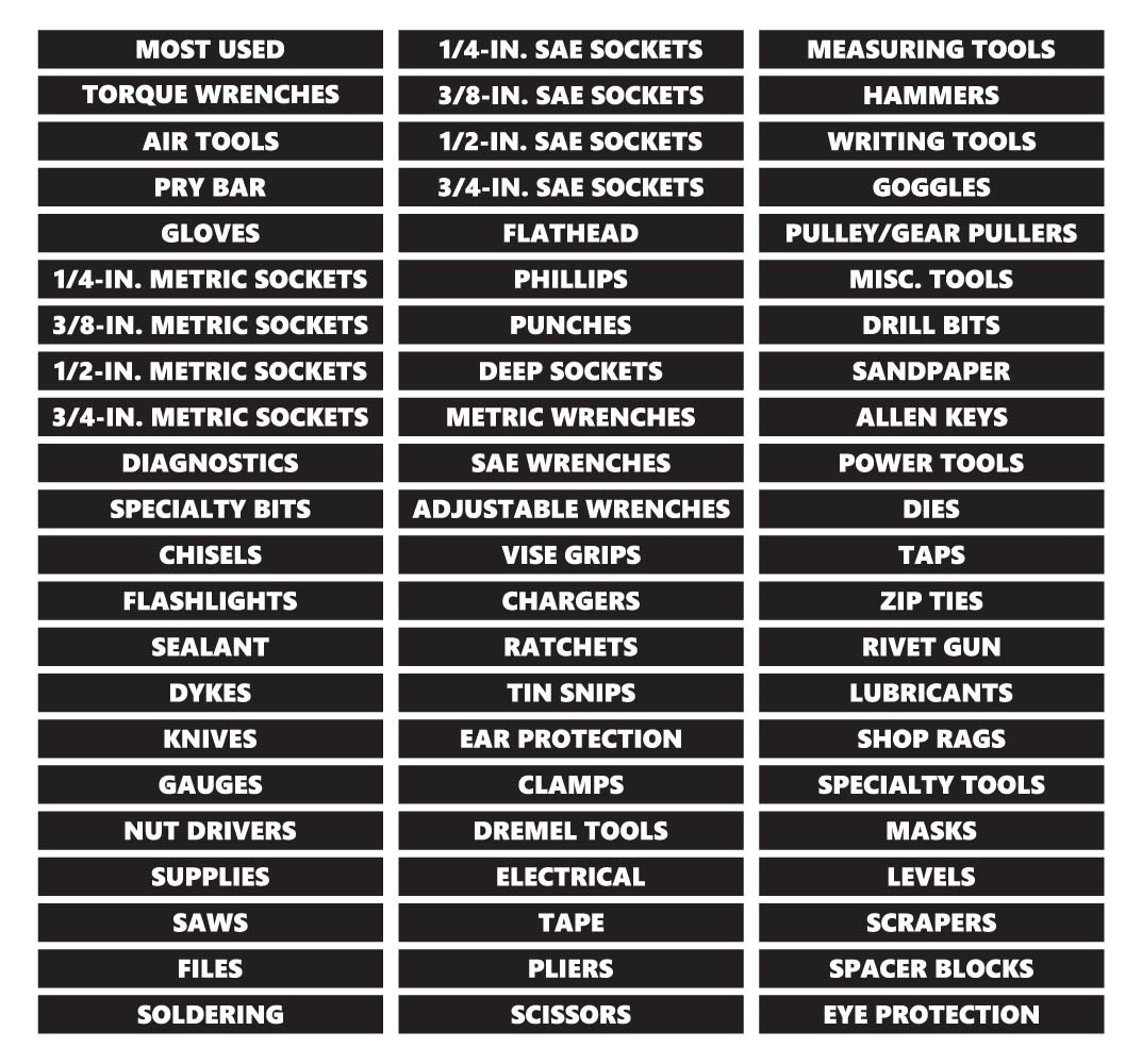 DCM Solutions TBUB50 Magnetic vinyl Magnetic accessory 66 Unique Magnetic Labels