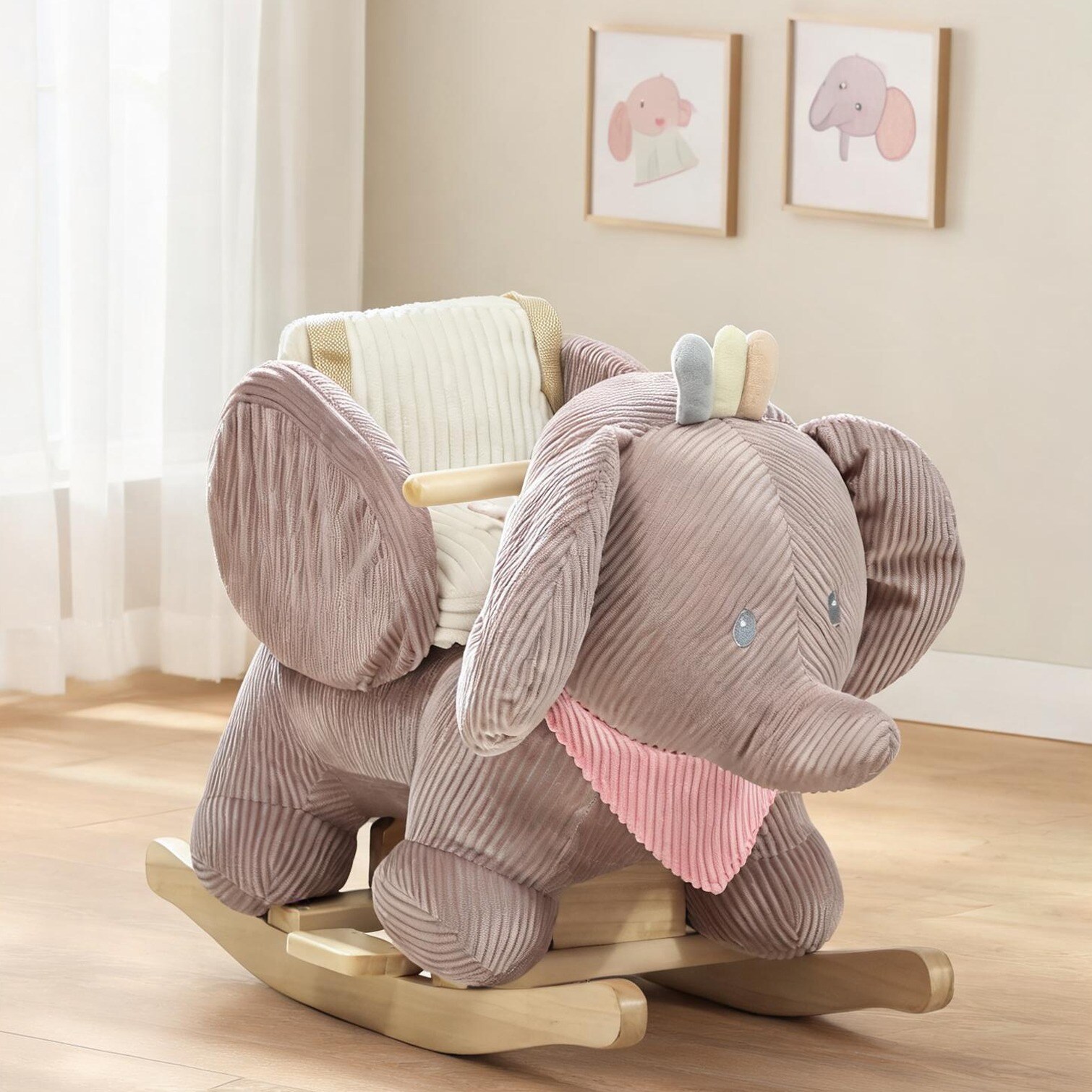 Naturefalls Pink 25.6 x 12.6 x 19.3 in Rocking Horses and Animals with ...