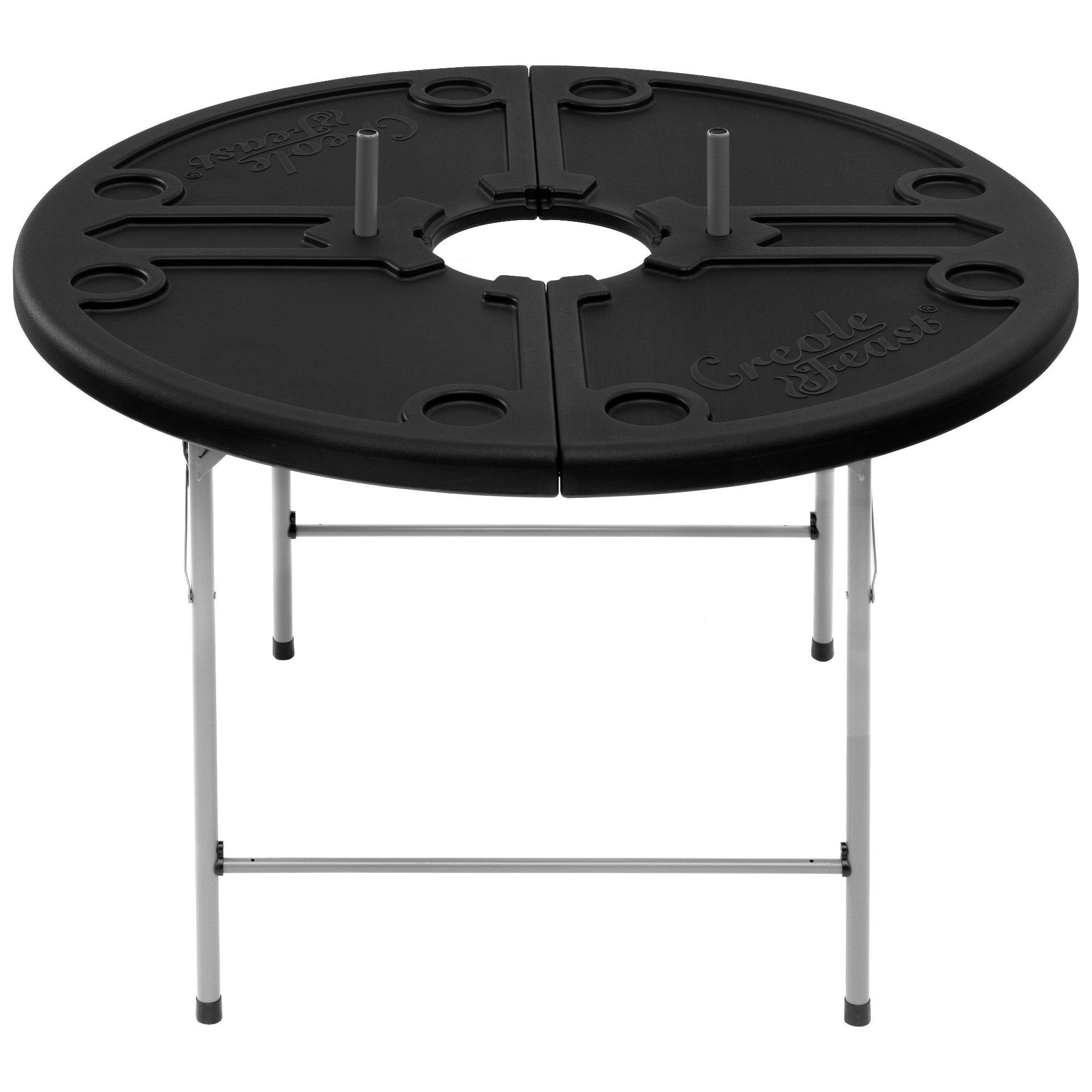 Creole Feast FT4804 Foldable 47-inch Round Crawfish Table Plastic Serving set