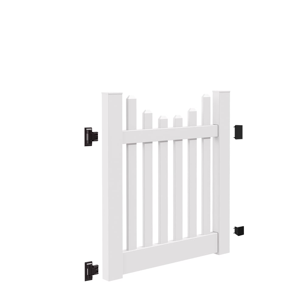 Freedom Lennox 4-ft H x 4-ft W White Vinyl Fence Gate Kit in the Vinyl ...