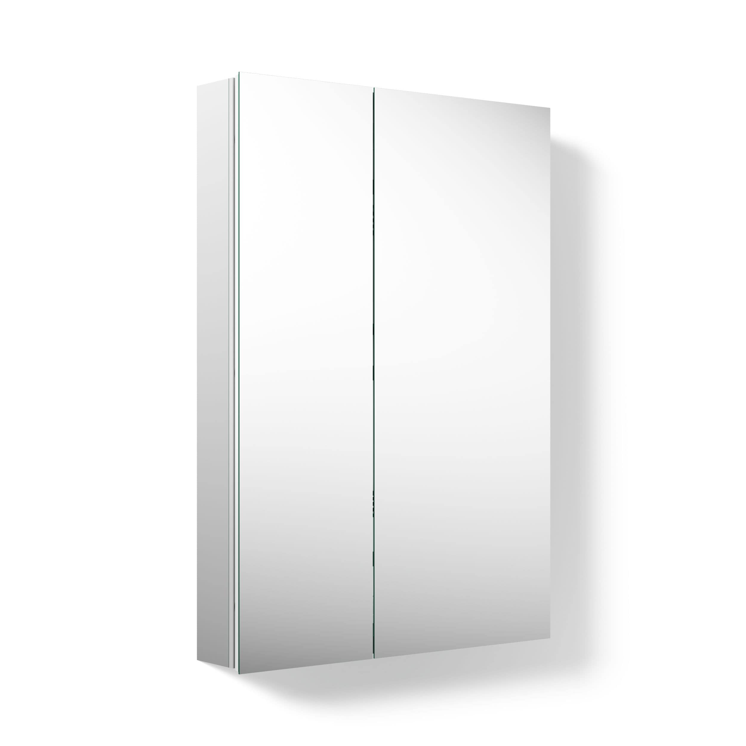 KOHLER - Embark 25-in x 36-in Surface/Recessed Mount Anodized Aluminum Mirrored Rectangle Medicin...