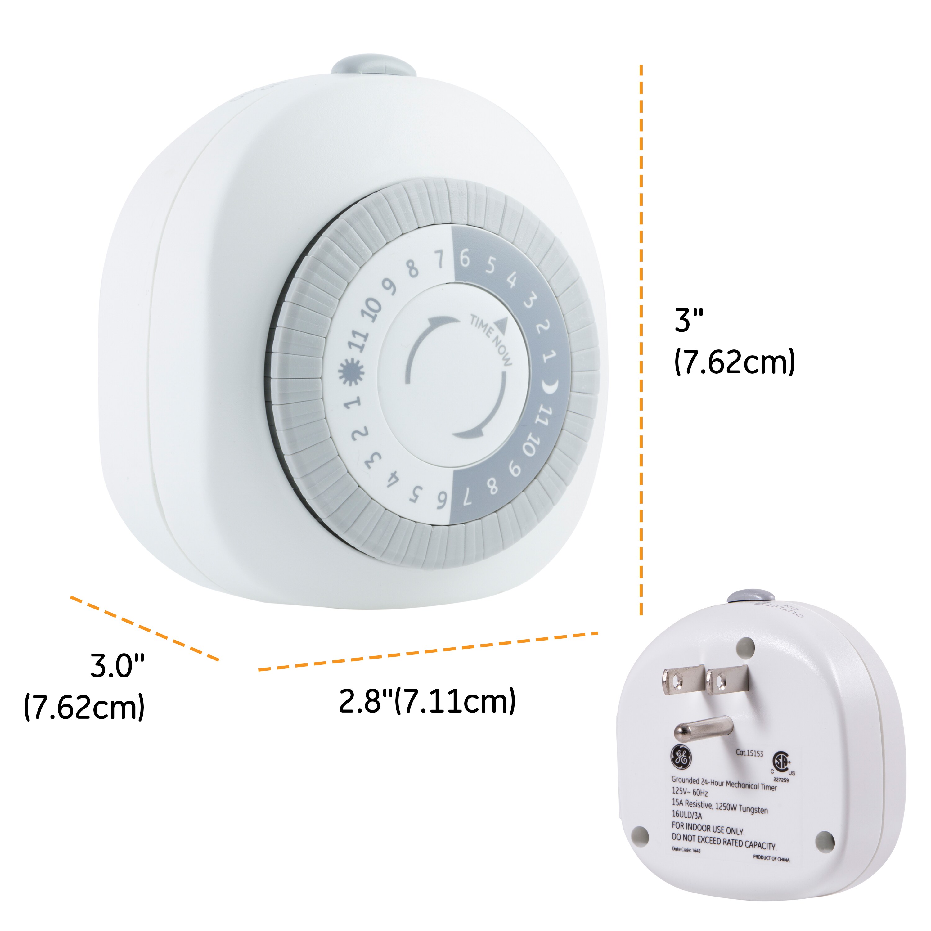 GE Heavy Duty 24 Hour Timer, 2 Outlets